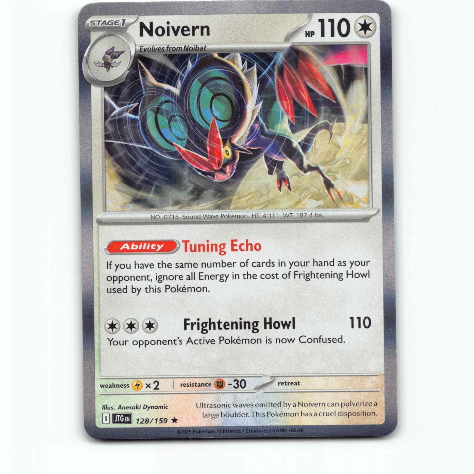Noivern 128/159 Pokémon Holo JTG EN Journey Together Pokemon Kort Scarlet & Viol
