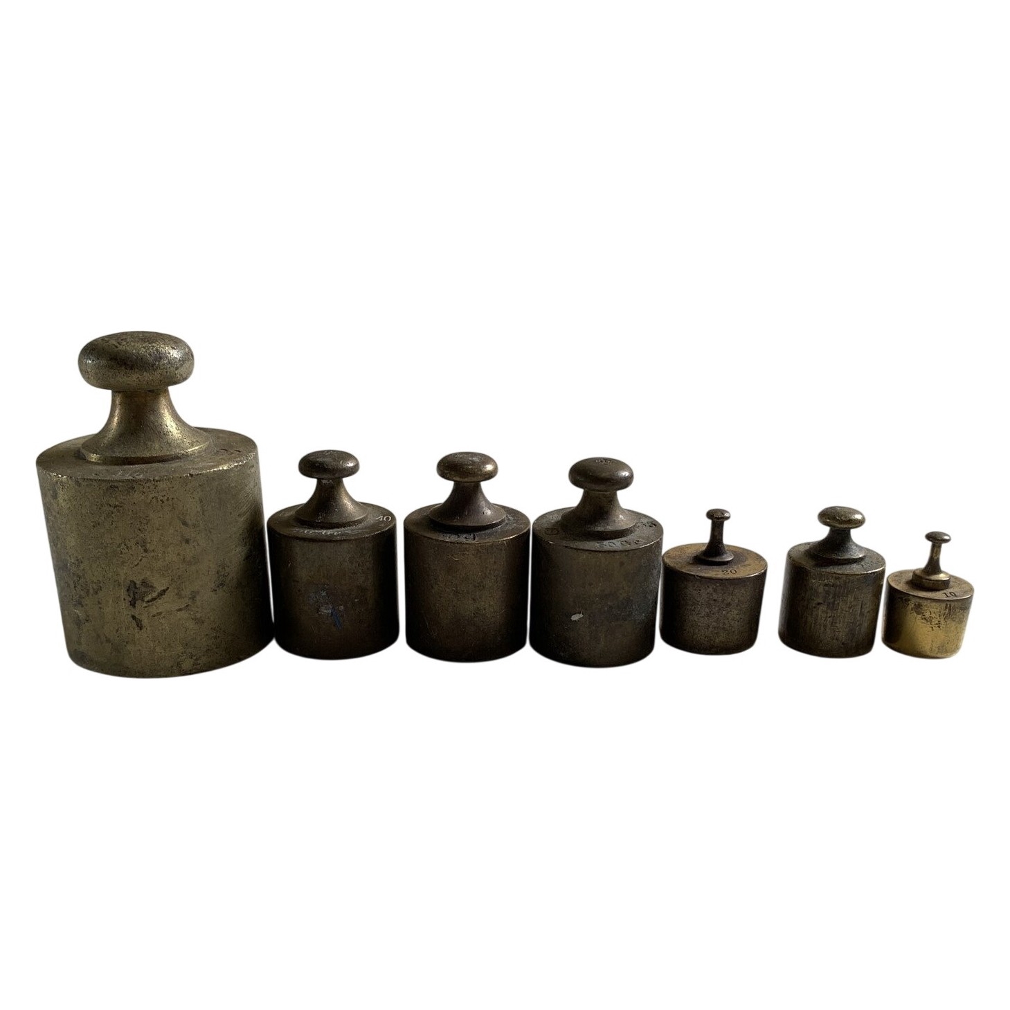 7 st Vikter Mässing Retro Samling Antik Stil