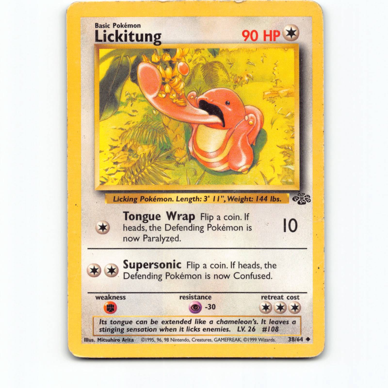 Lickitung 038/064 Pokémon JU EN Jungle Pokemon Kort Wizards of The Coast