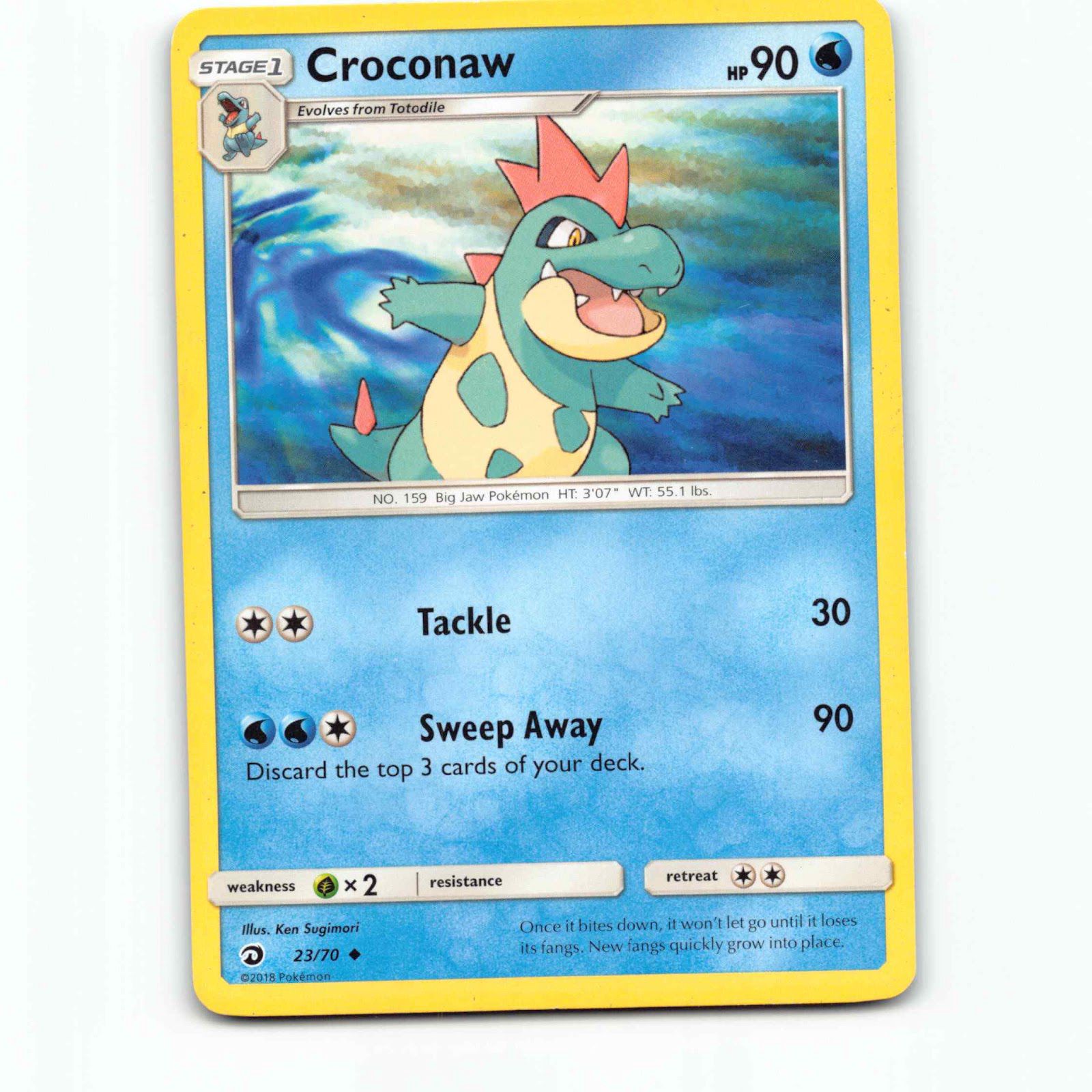 Croconaw 23 Pokémon DRM EN 23/70 Dragon Majesty Pokemon Kort Sun & Moon