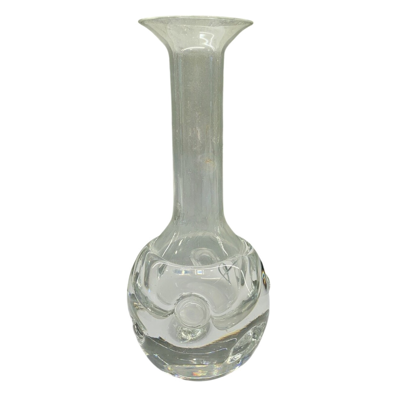 Reijmyre Vas Glas Klarglas Bubblor Dekor Rund Botten Blomvas Vintage Inredning