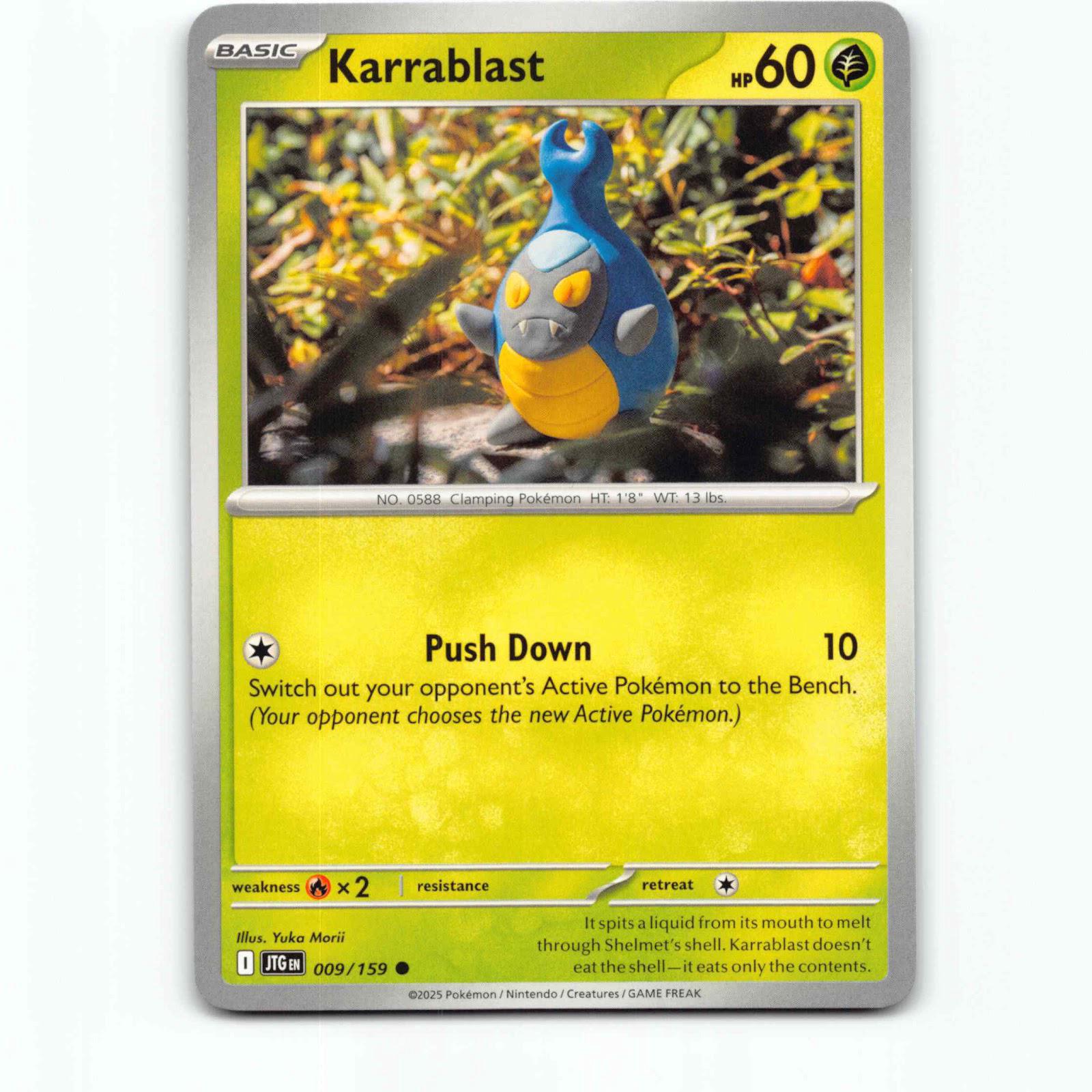 Karrablast 009/159 Pokémon JTG EN Journey Together Pokemon Kort Scarlet & Violet