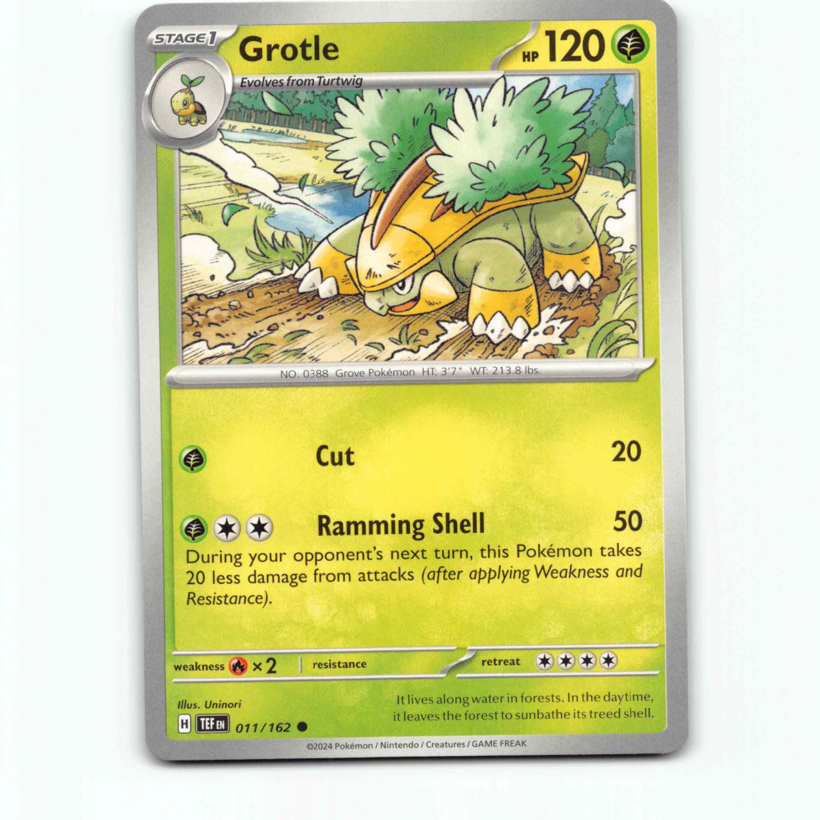 Grotle 011/162 Pokémon TEF EN Temporal Forces Pokemon Kort Scarlet & Violet