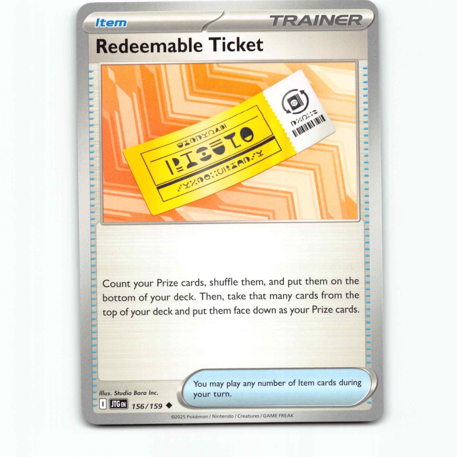 Redeemable Ticket 156/159 Pokémon JTG EN Journey Together Pokemon Kort Scarlet &