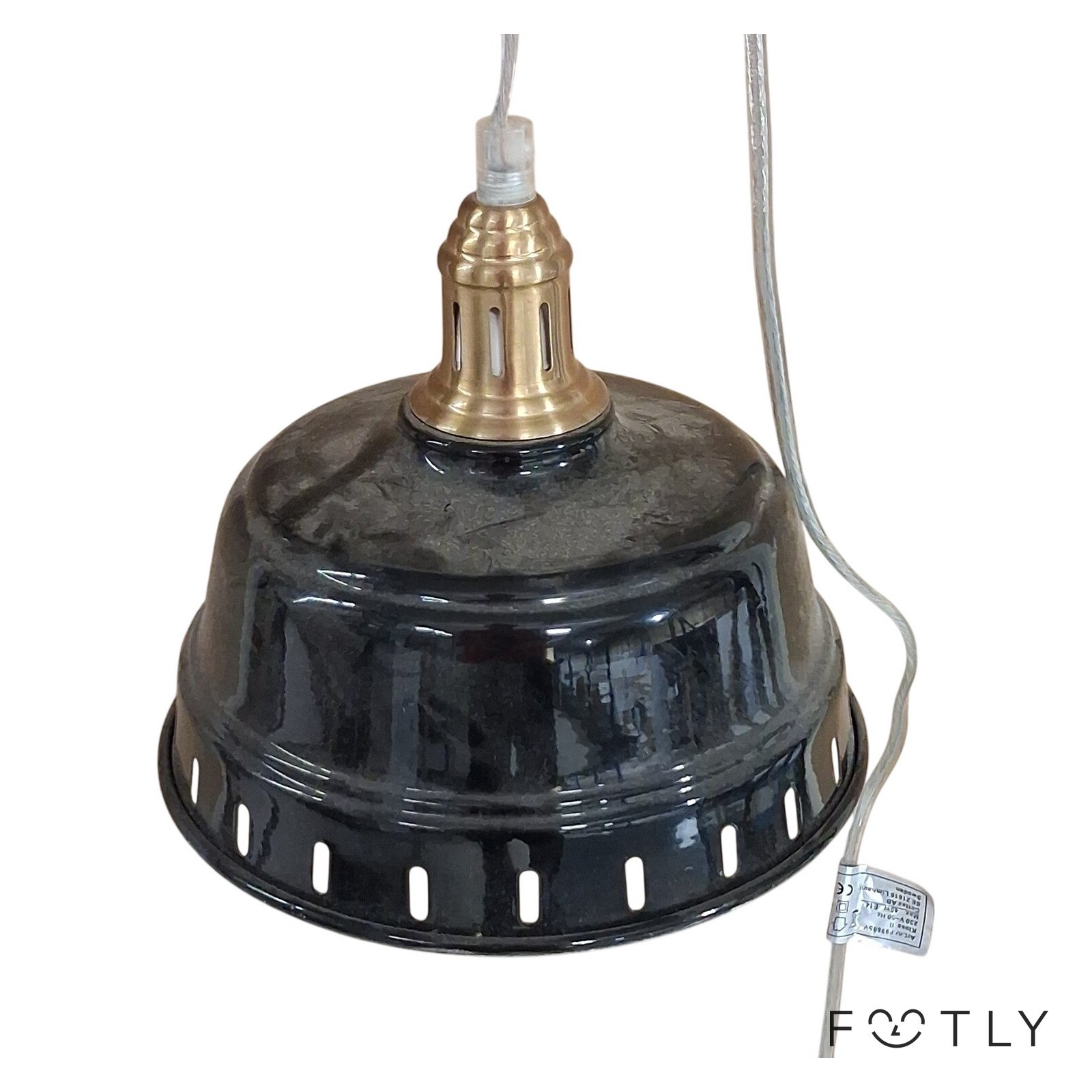 Cottex Pot Fönsterlampa 18cm Svart Mässing Metall E14 Modern Design