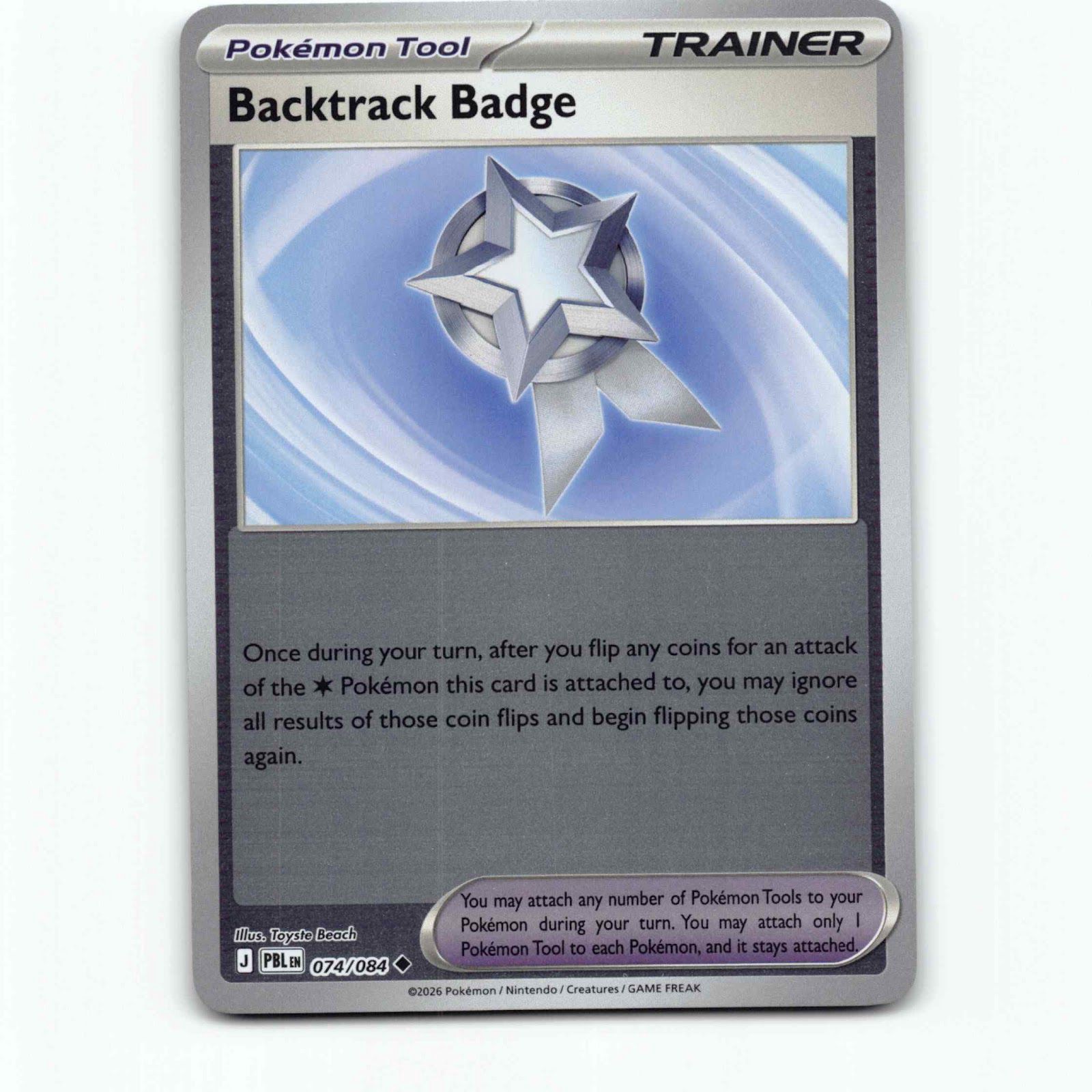Backtrack Badge 74 Reverse Holo Pokémon PBL EN 074/084 Pitch Black Pokemon Kort