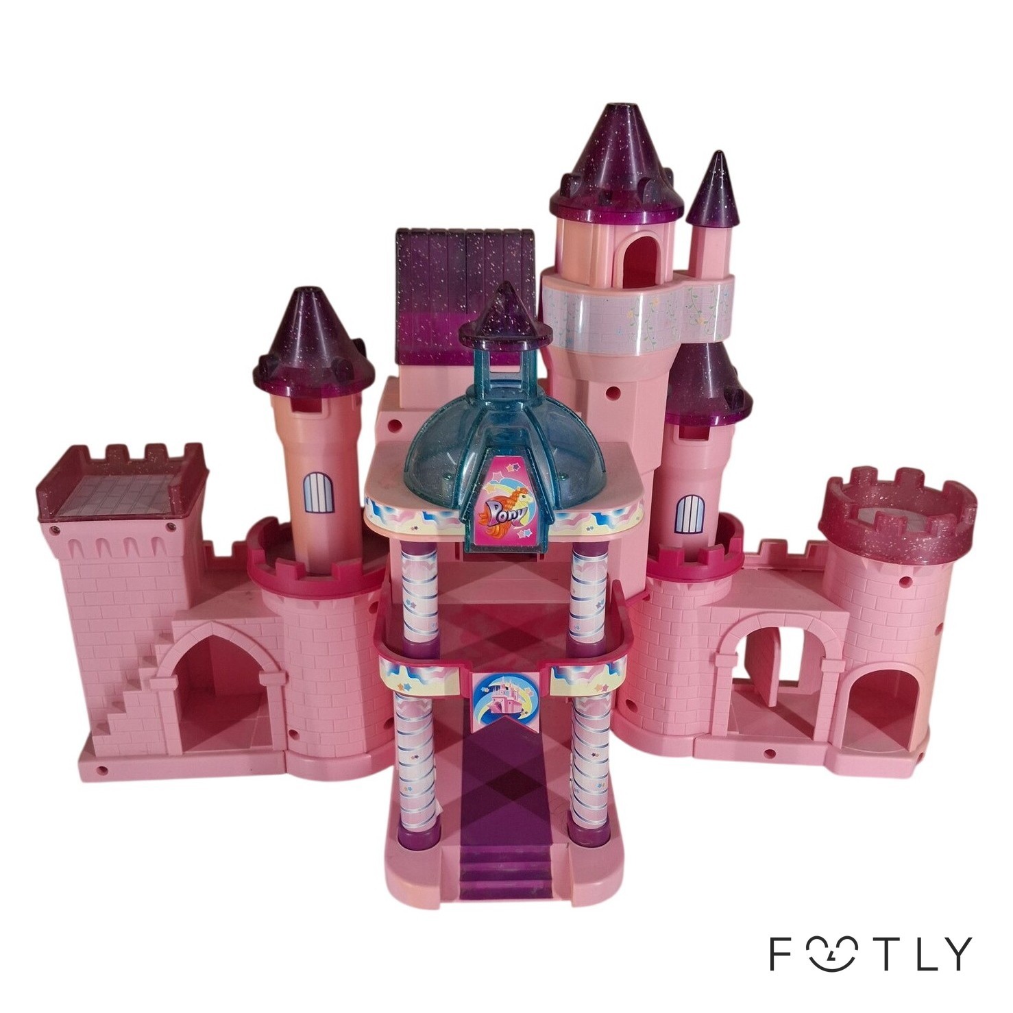 Spectra 9090 Pony Slott Vintage 1991 Lekslott Rosa Plast Castle