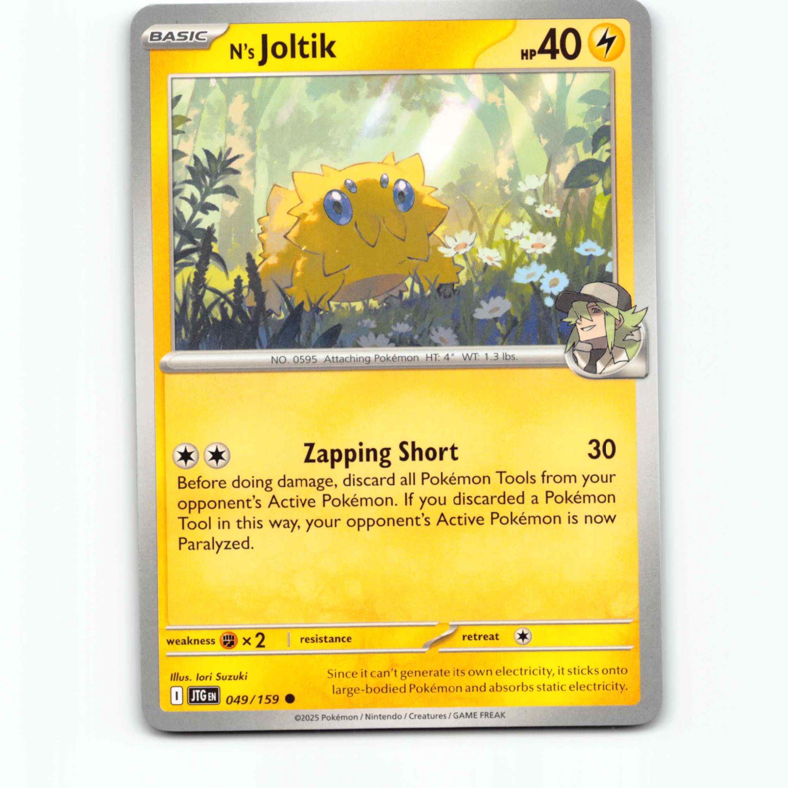 N's Joltik 049/159 Pokémon JTG EN Journey Together Pokemon Kort Scarlet & Violet