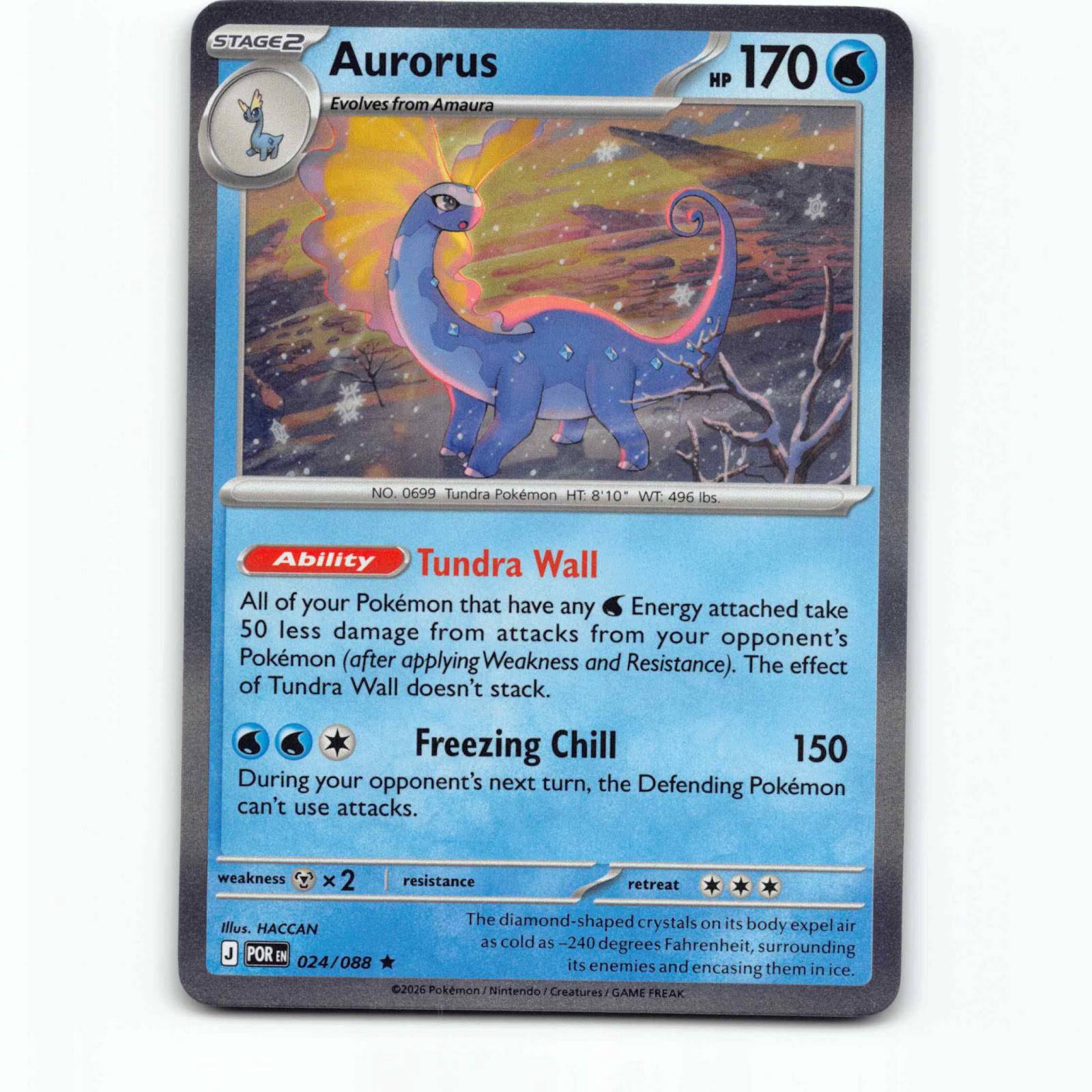 Aurorus 24 Holo Pokémon POR EN 024/088 Perfect Order Pokemon Kort Mega Evolution
