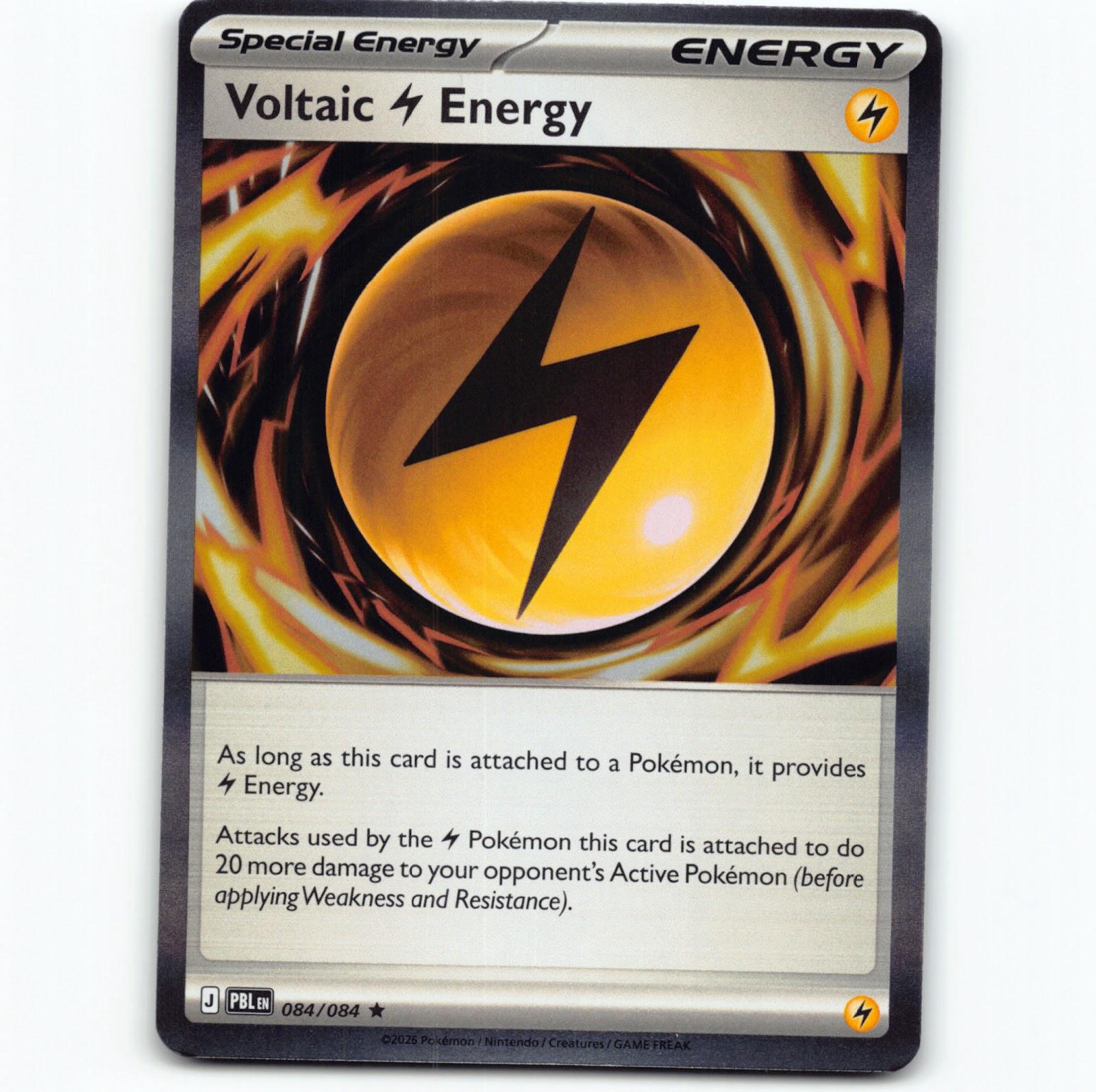 Pokémon Voltaic Lightning Energy PBL EN 084/084 Holo Pokemon Kort Pitch Black Me