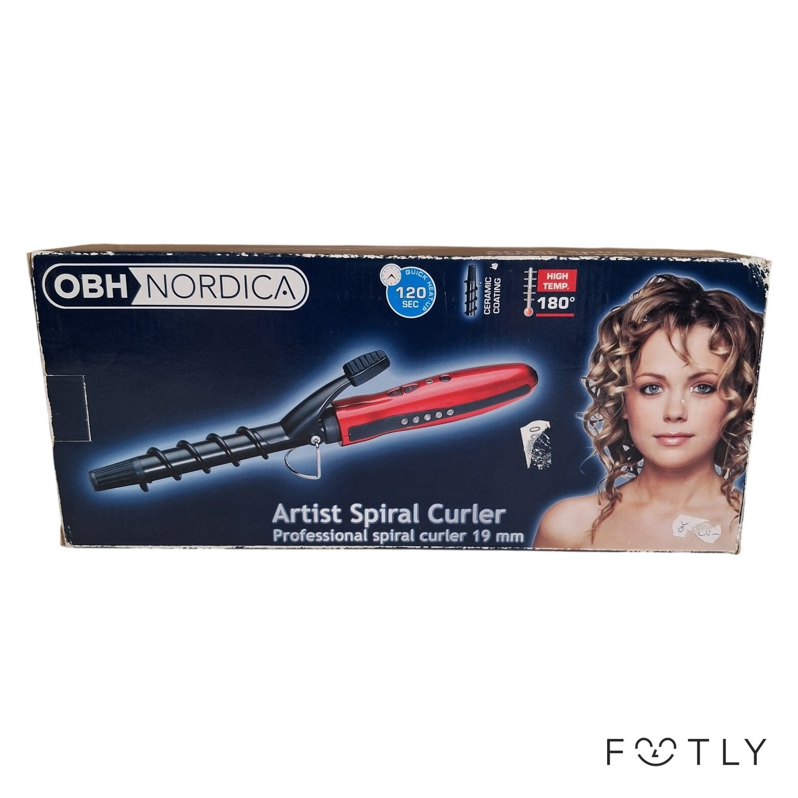 OBH Nordica 5836 Artist Spiral Curler Locktång 19mm 180°C Keramisk Röd Svart