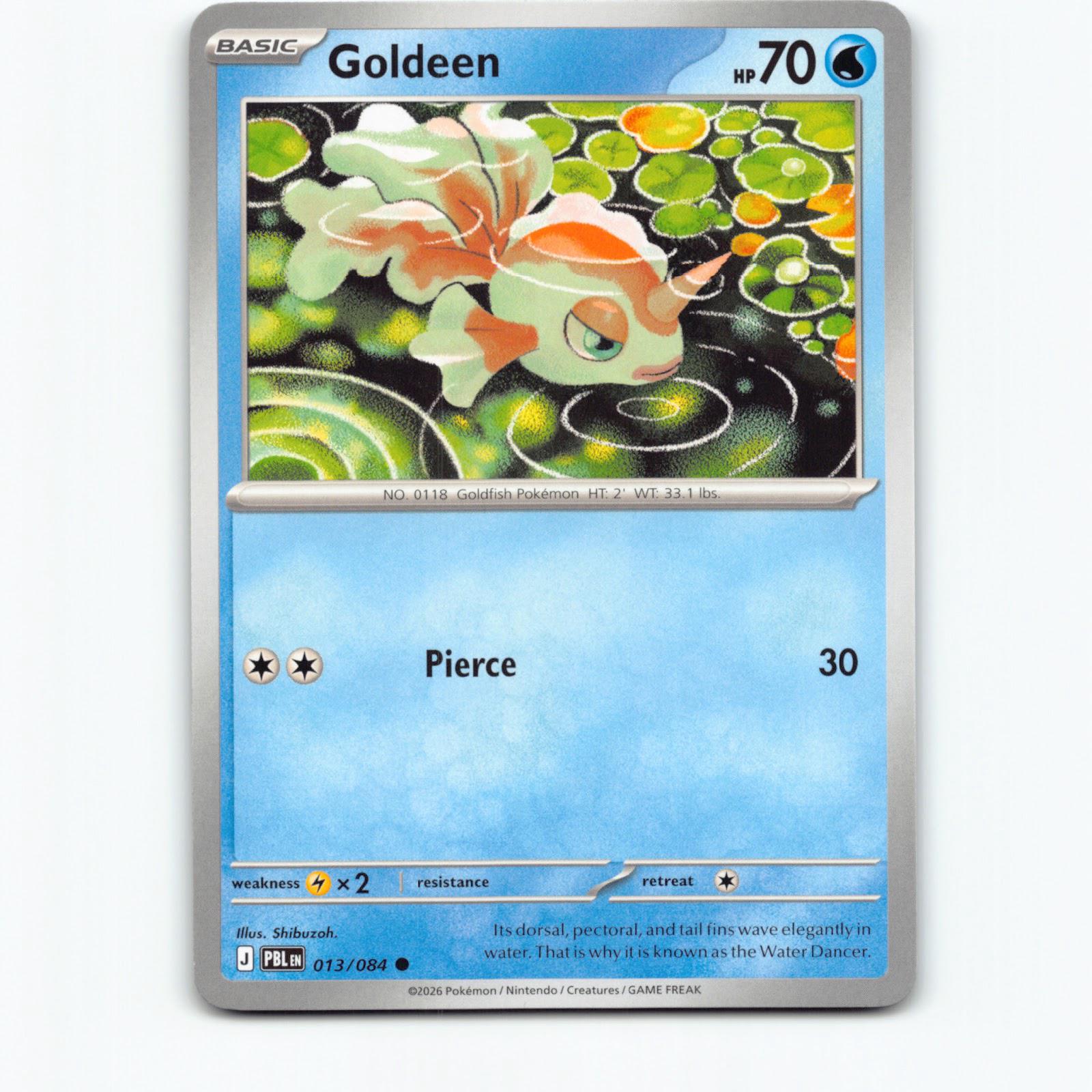 Pokémon Goldeen PBL EN 013/084 Pokemon Kort Pitch Black Mega Evolution