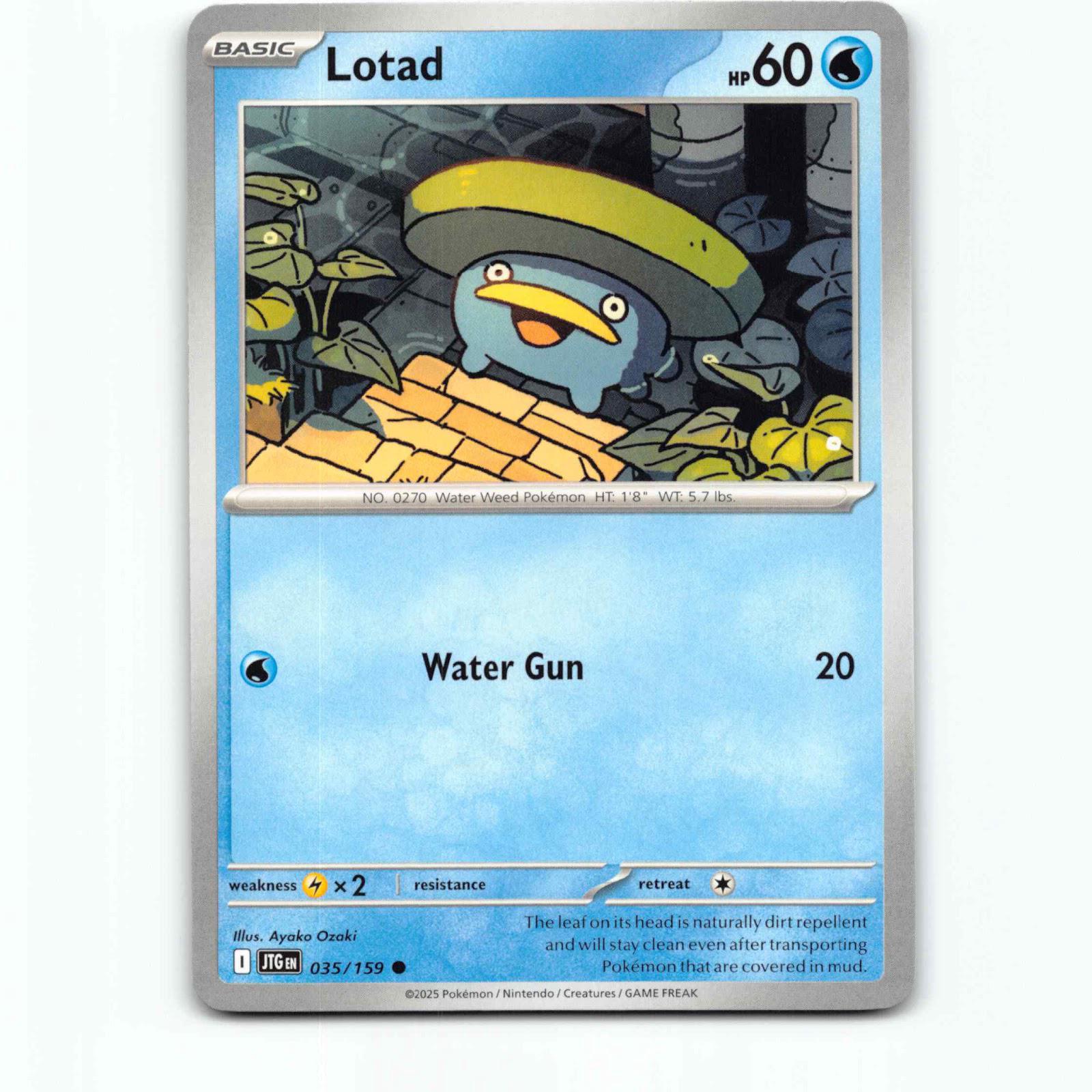 Lotad 035/159 Pokémon JTG EN Journey Together Pokemon Kort Scarlet & Violet