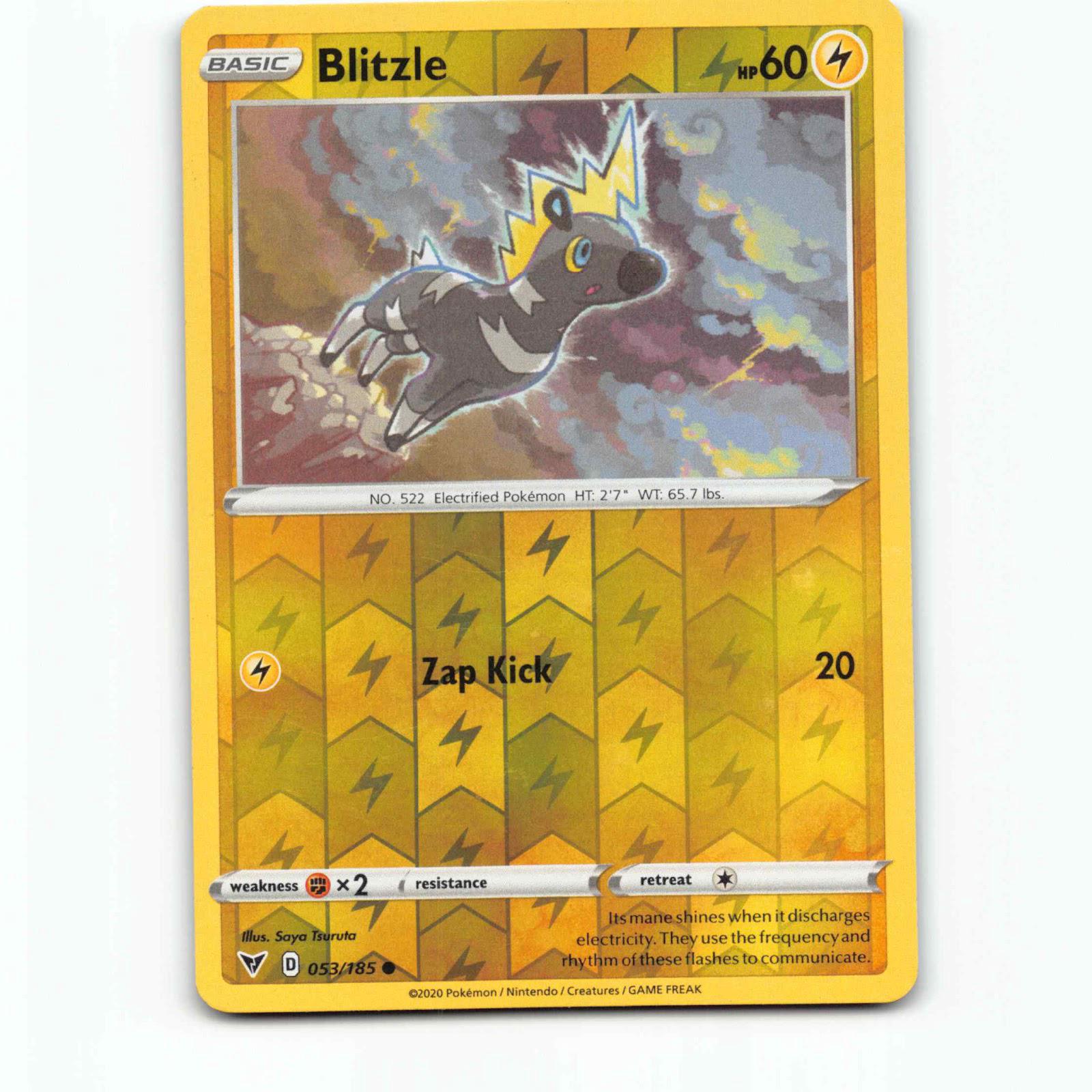 Blitzle 53 Reverse Holo Pokémon VIV EN 053/185 Vivid Voltage Pokemon Kort