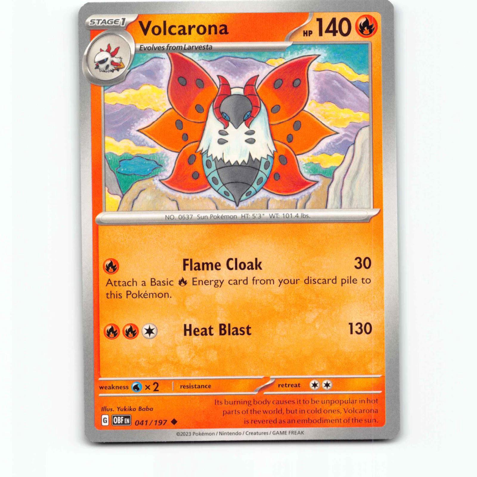 Volcarona 041/197 Pokémon OBF EN Obsidian Flames Pokemon Kort Scarlet & Violet