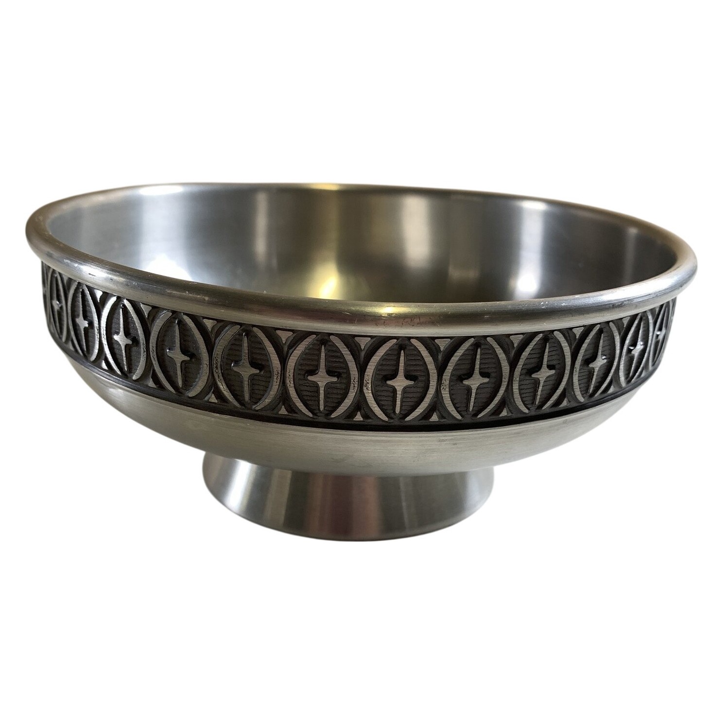 Pewter Haugrud Norway 381 Skål Tenn Dekorativ Retro Metall Vintage