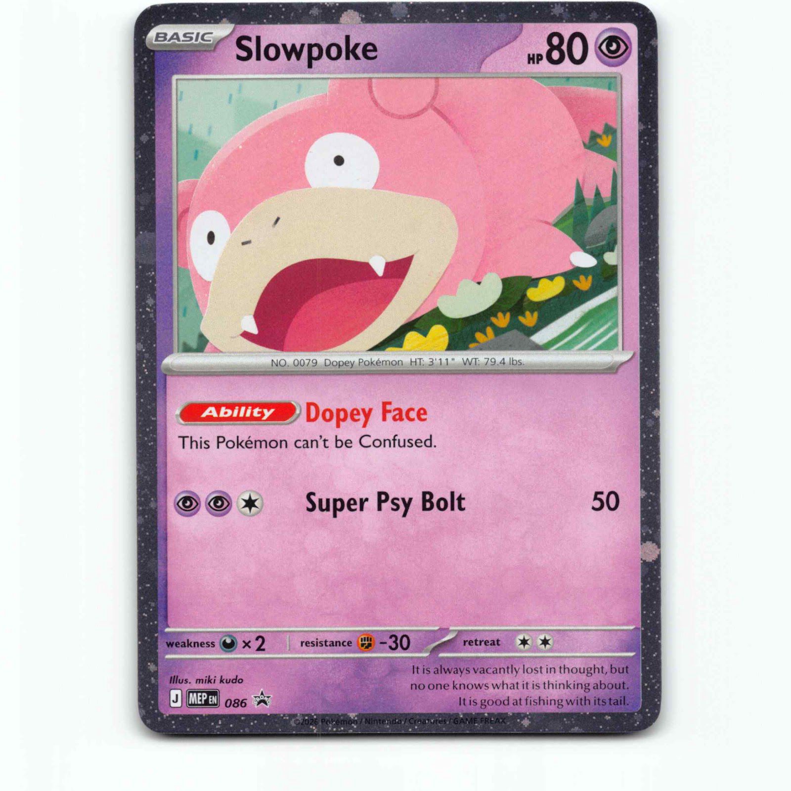 Slowpoke 86 Promo Pokémon MEP EN 086 MEP Black Star Promos Pokemon Kort