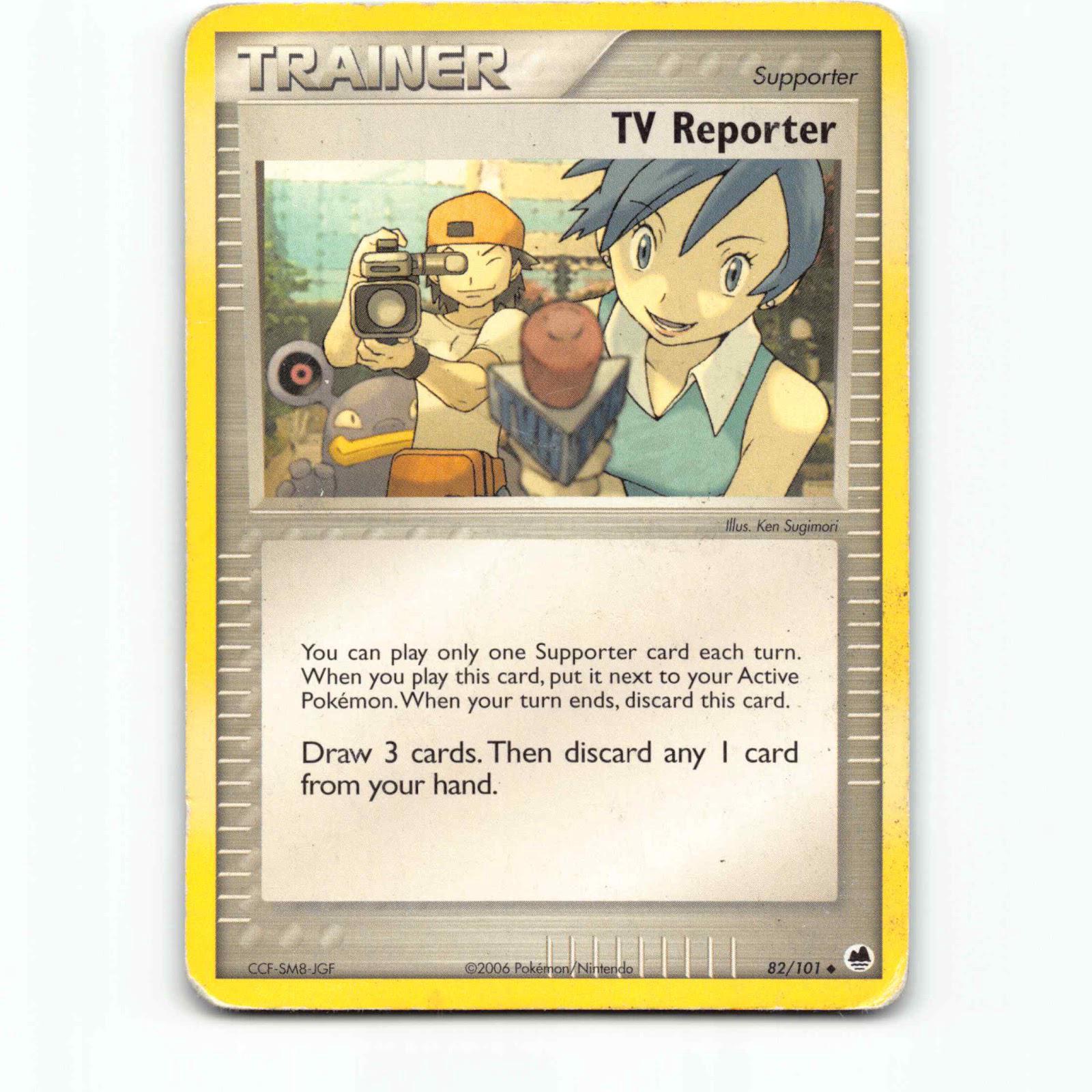 TV Reporter 82 Pokémon DF EN 82/101 Dragon Frontiers Pokemon Kort EX-Era