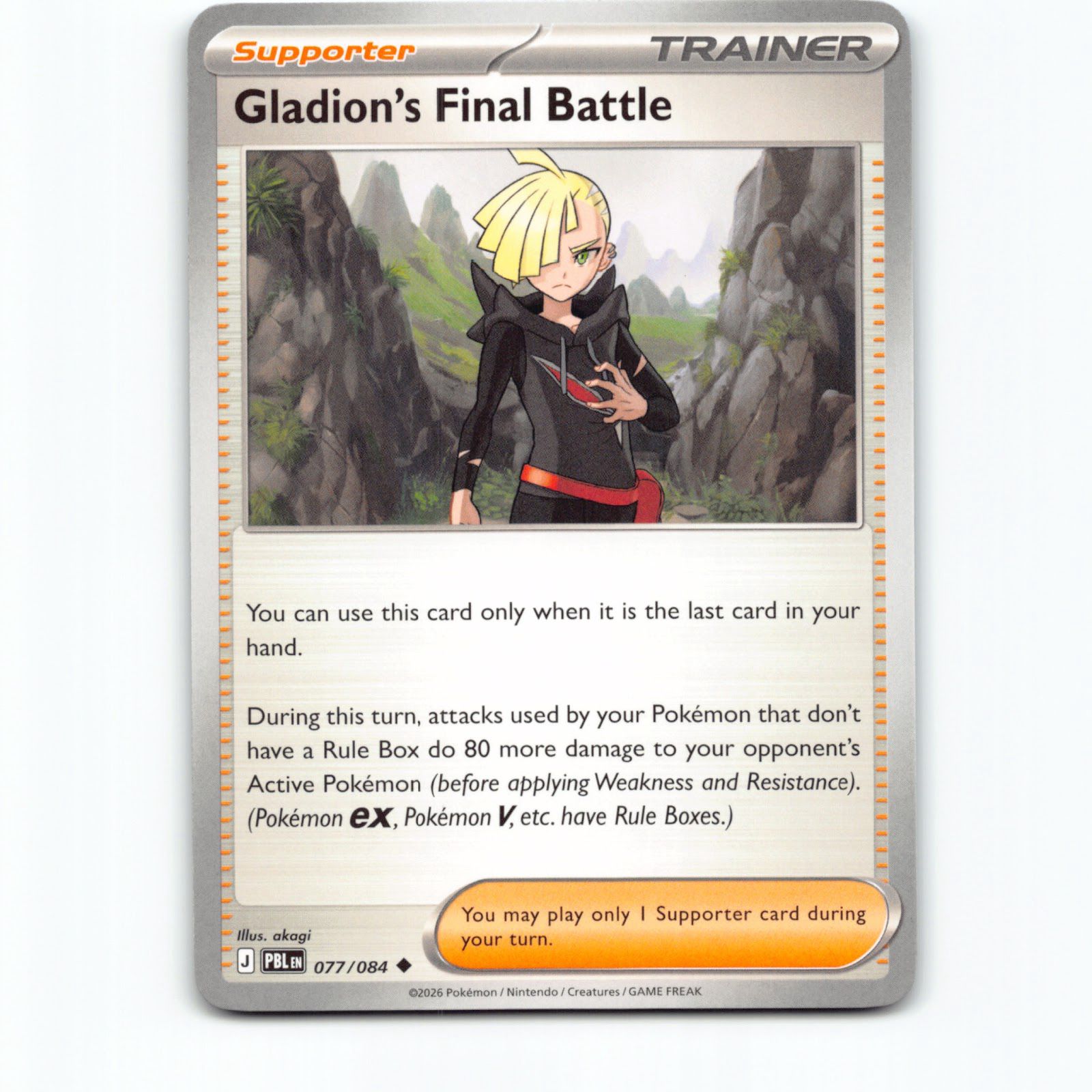 Pokémon Gladion's Final Battle PBL EN 077/084 Pokemon Kort Pitch Black Mega Evol