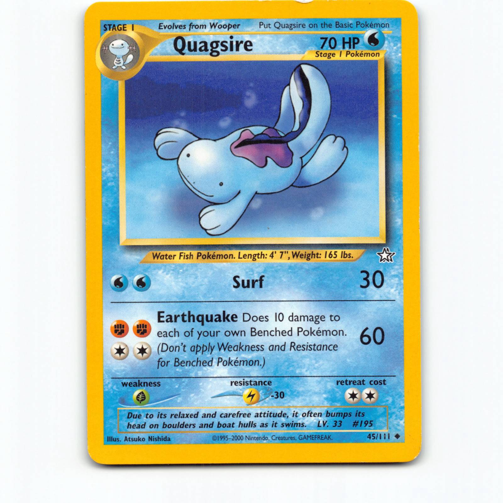 Quagsire 045/111 Pokémon N1 EN Neo Genesis Pokemon Kort Wizards of The Coast