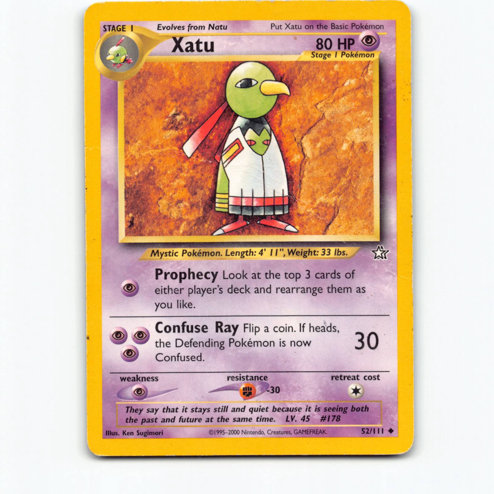 Pokémon Xatu N1 EN 052/111 Pokemon Kort Neo Genesis Wizards of The Coast