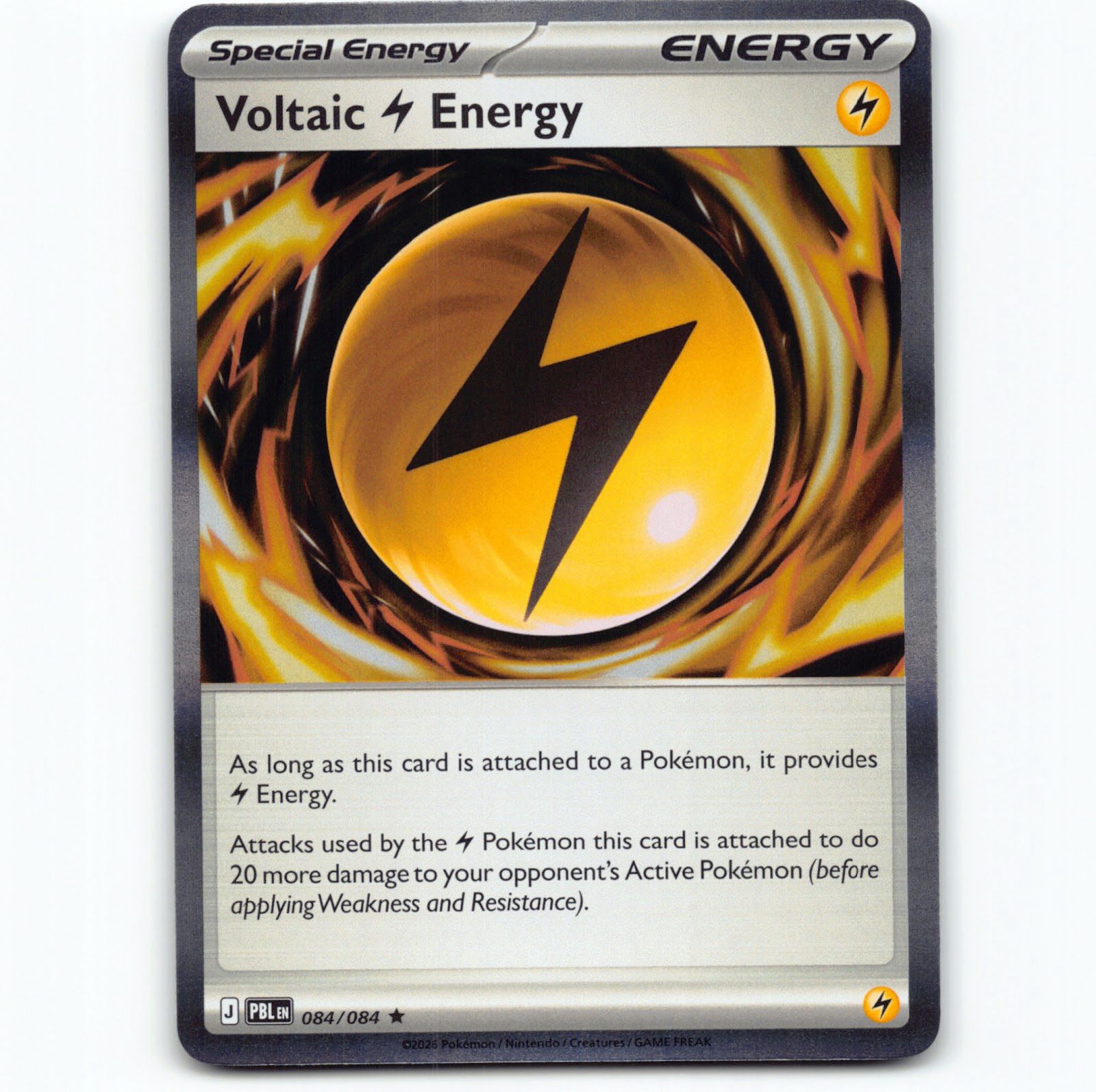 Pokémon Voltaic Lightning Energy PBL EN 084/084 Holo Pokemon Kort Pitch Black Me