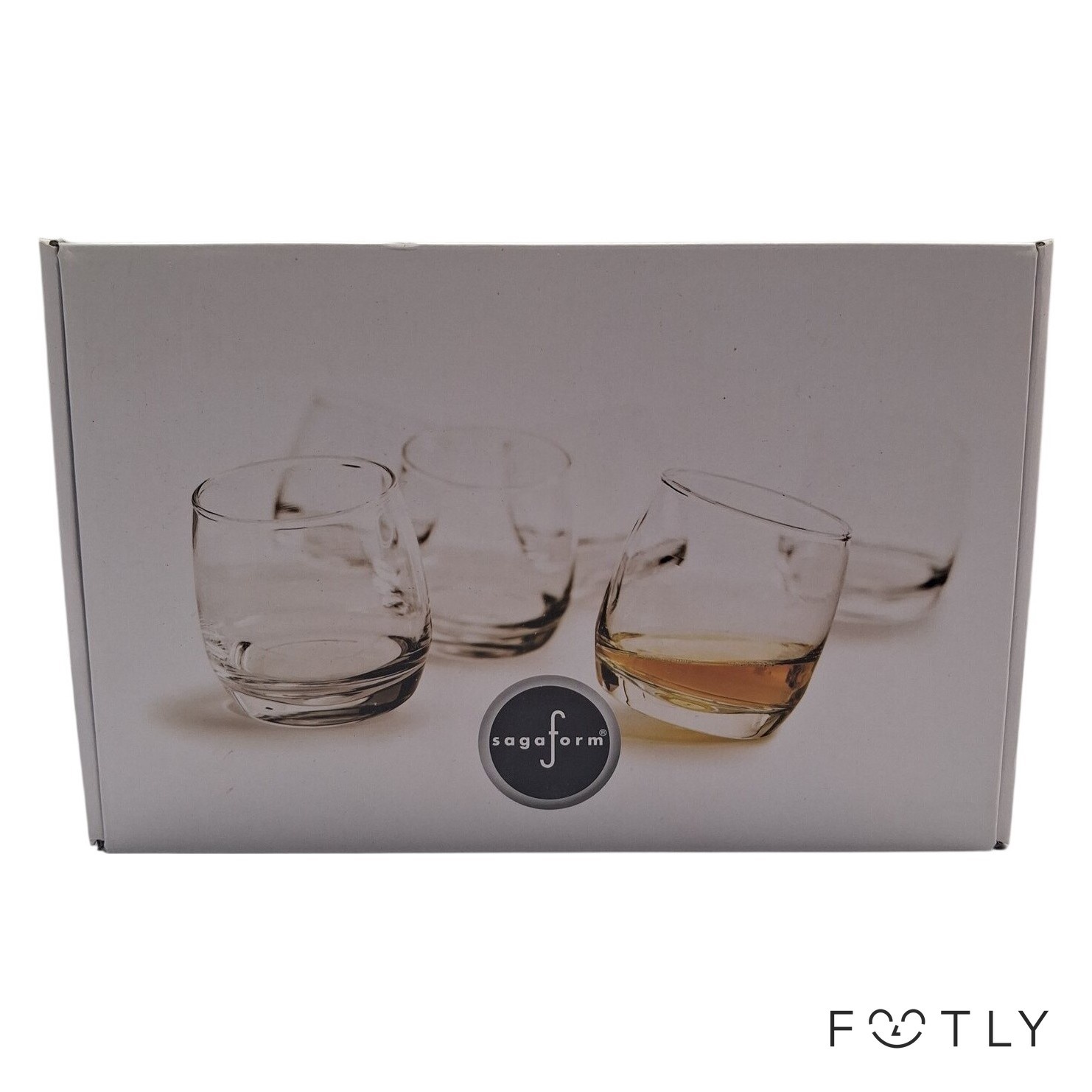 Sagaform 6 st Whiskeyglas Rundad Botten Glas 5015280 Rocking Tumblers Vattenglas