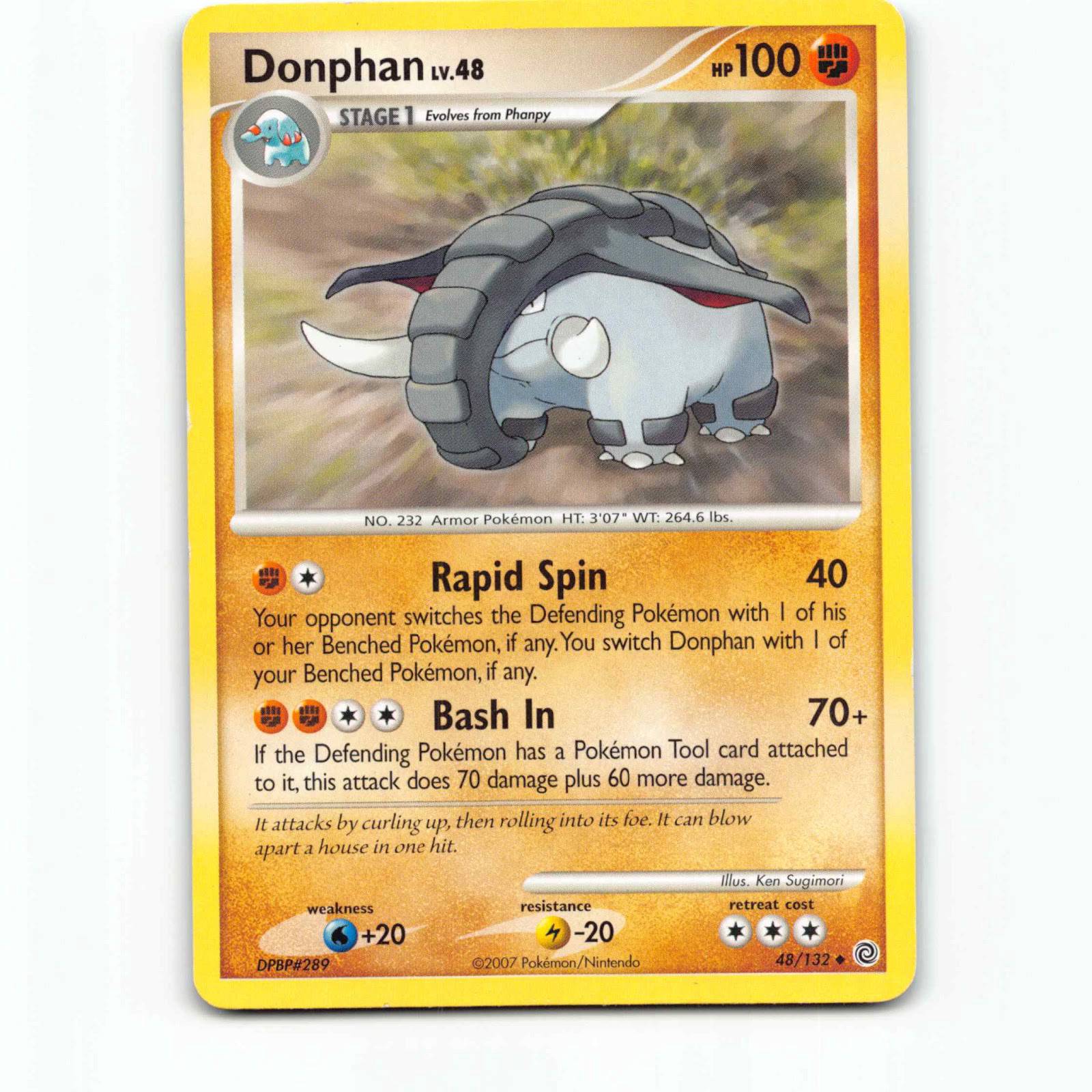 Donphan 48 Pokémon SW EN 48/132 Secret Wonders Pokemon Kort Diamond and Pearl
