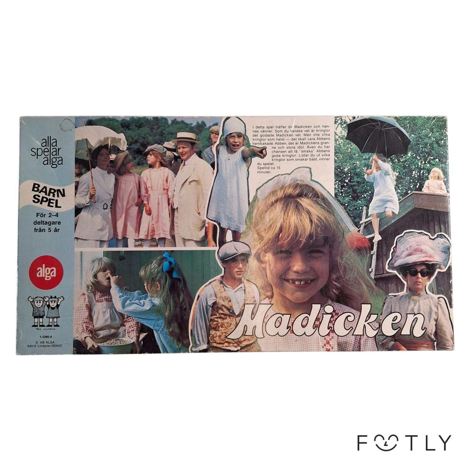 Alga Madicken Barnspel Brädspel Astrid Lindgren Vintage Sällskapsspel Retro
