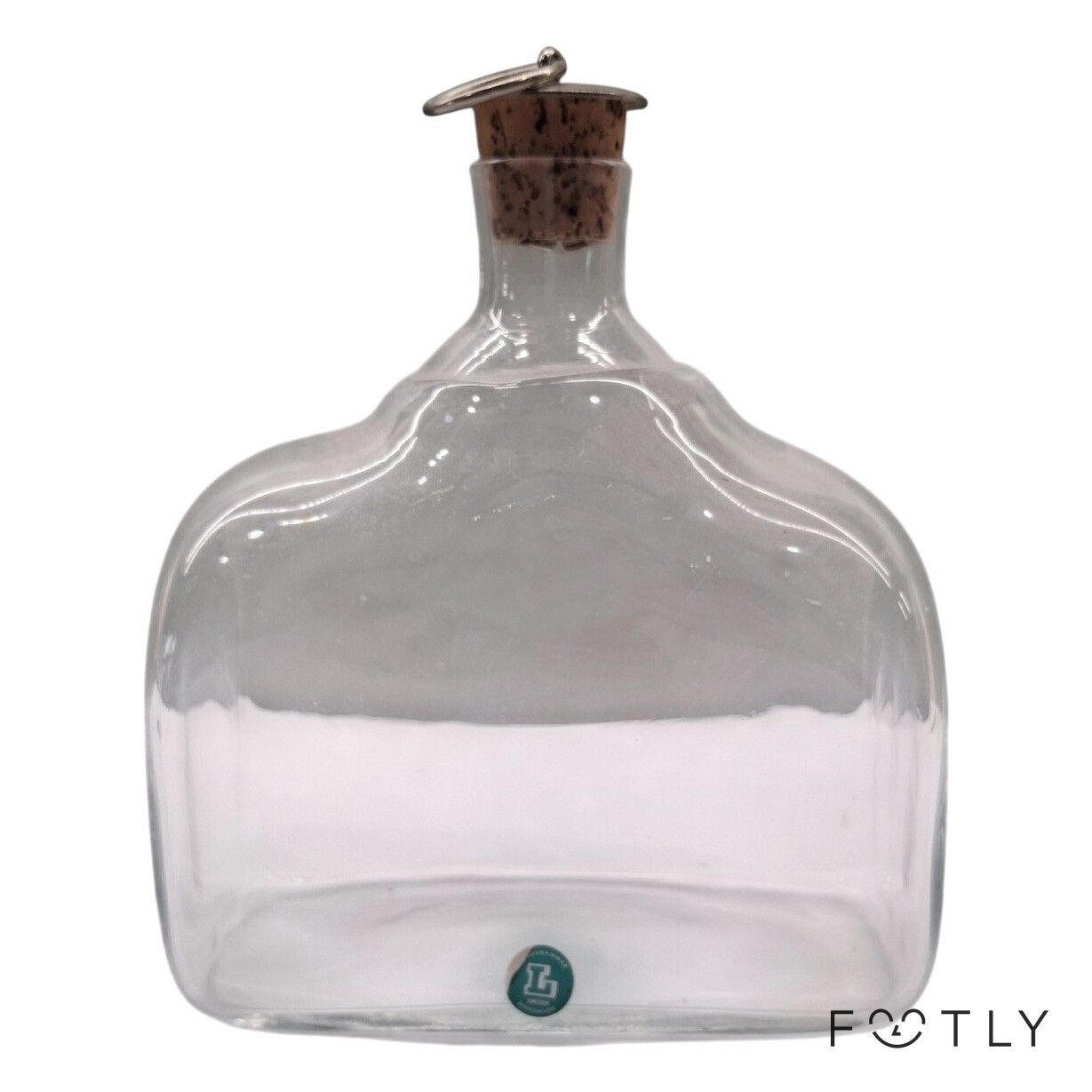 Lindshammar Flaska Glas Kork Handmade Sweden Karaff Retro Transparent
