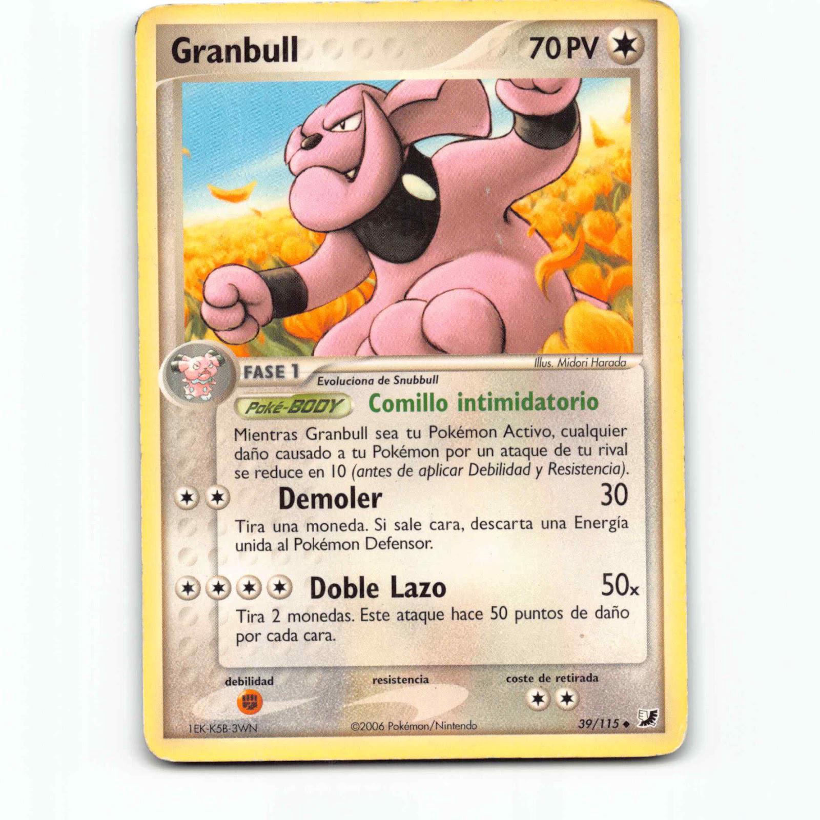 Granbull 39 Pokémon UF ES 39/115 Unseen Forces Pokemon Kort EX-Era