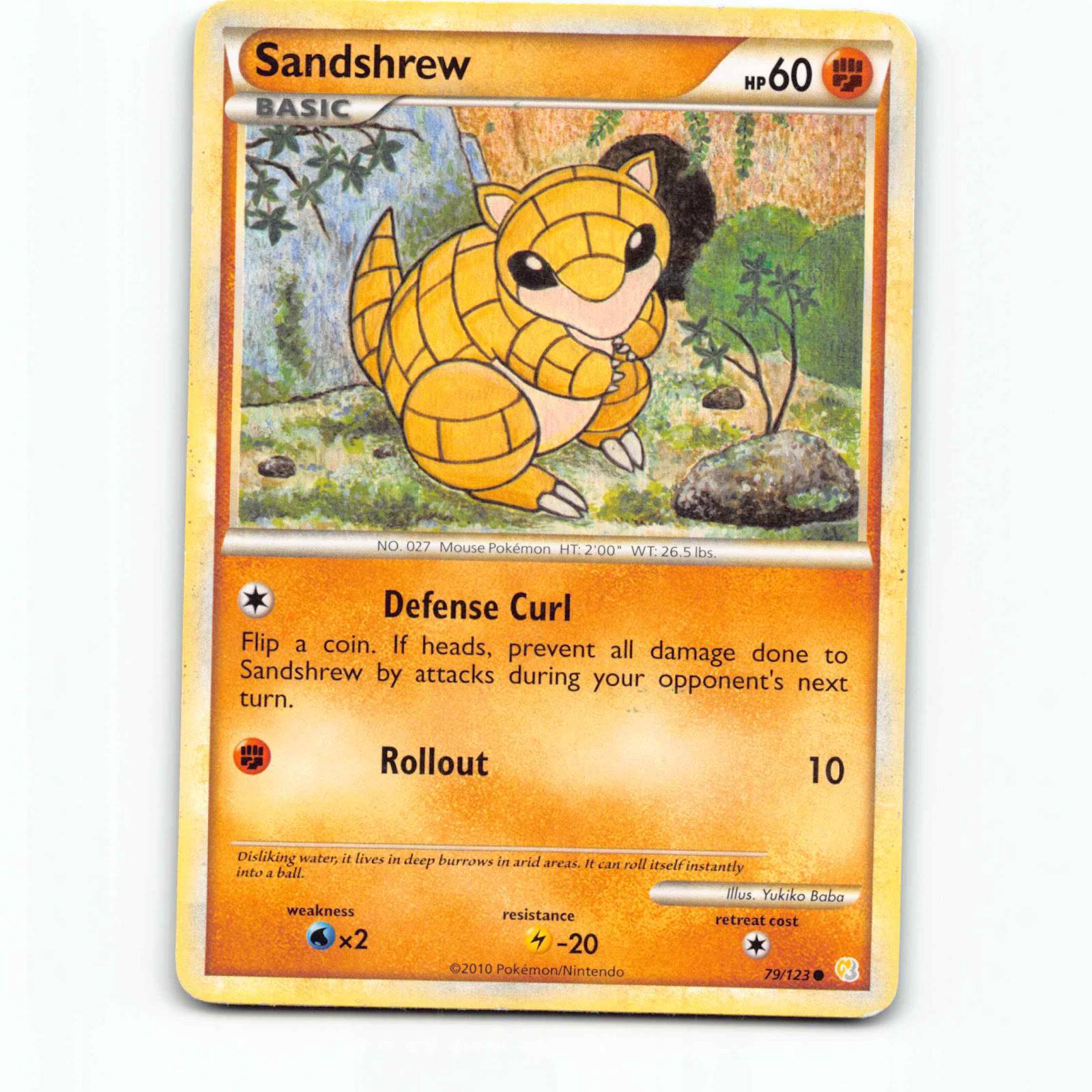 Sandshrew 79/123 Pokémon HS EN HeartGold & SoulSilver Pokemon Kort HeartGold Sou