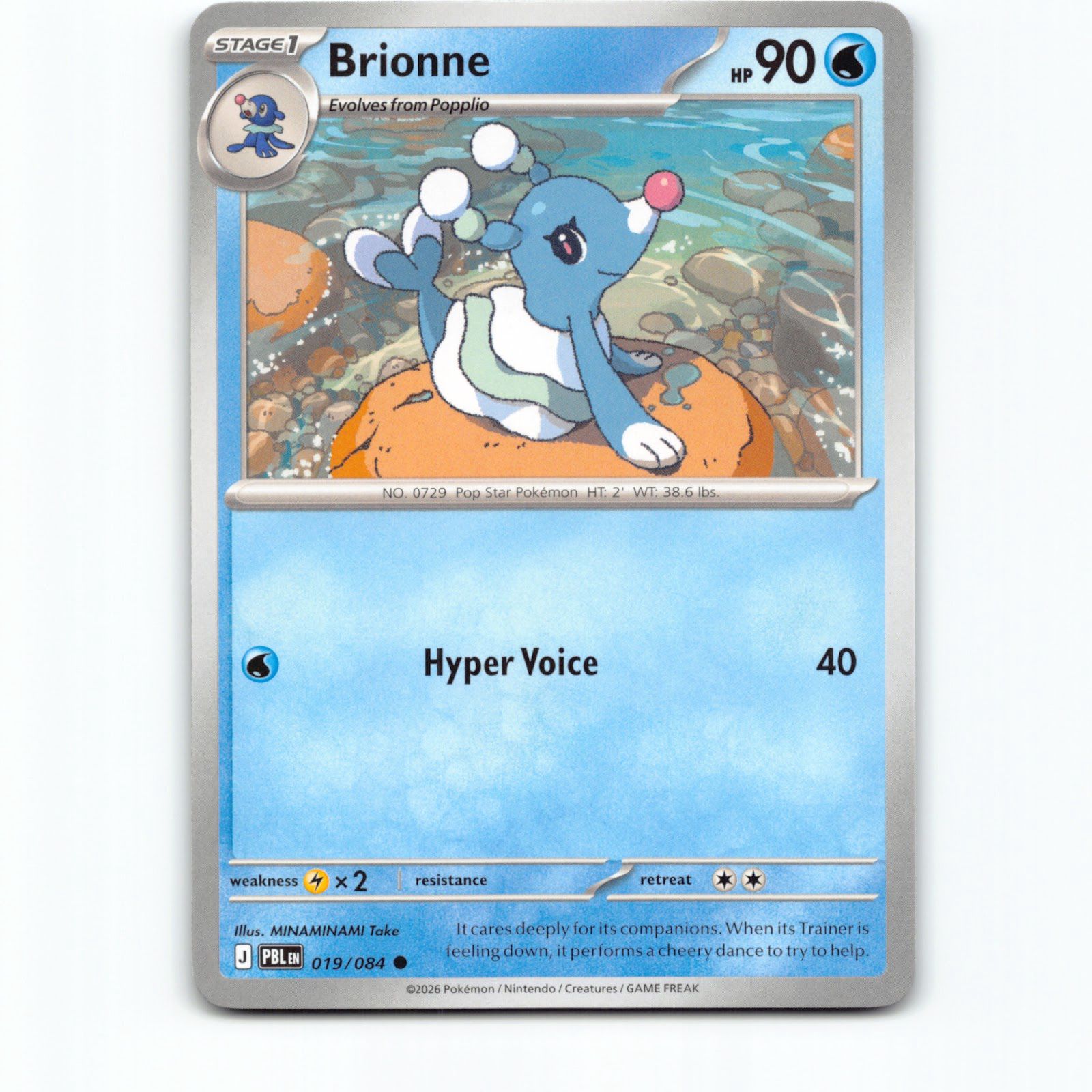 Brionne 019/084 Pokémon PBL EN Pitch Black Pokemon Kort Mega Evolution
