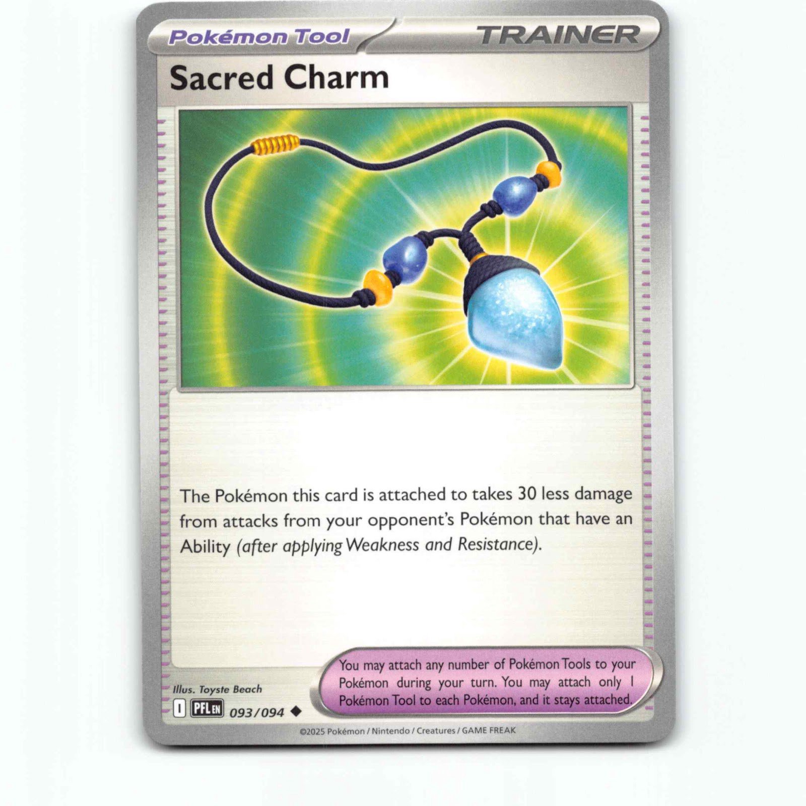 Sacred Charm 093/094 Pokémon PFL EN Phantasmal Flames Pokemon Kort Mega Evolutio