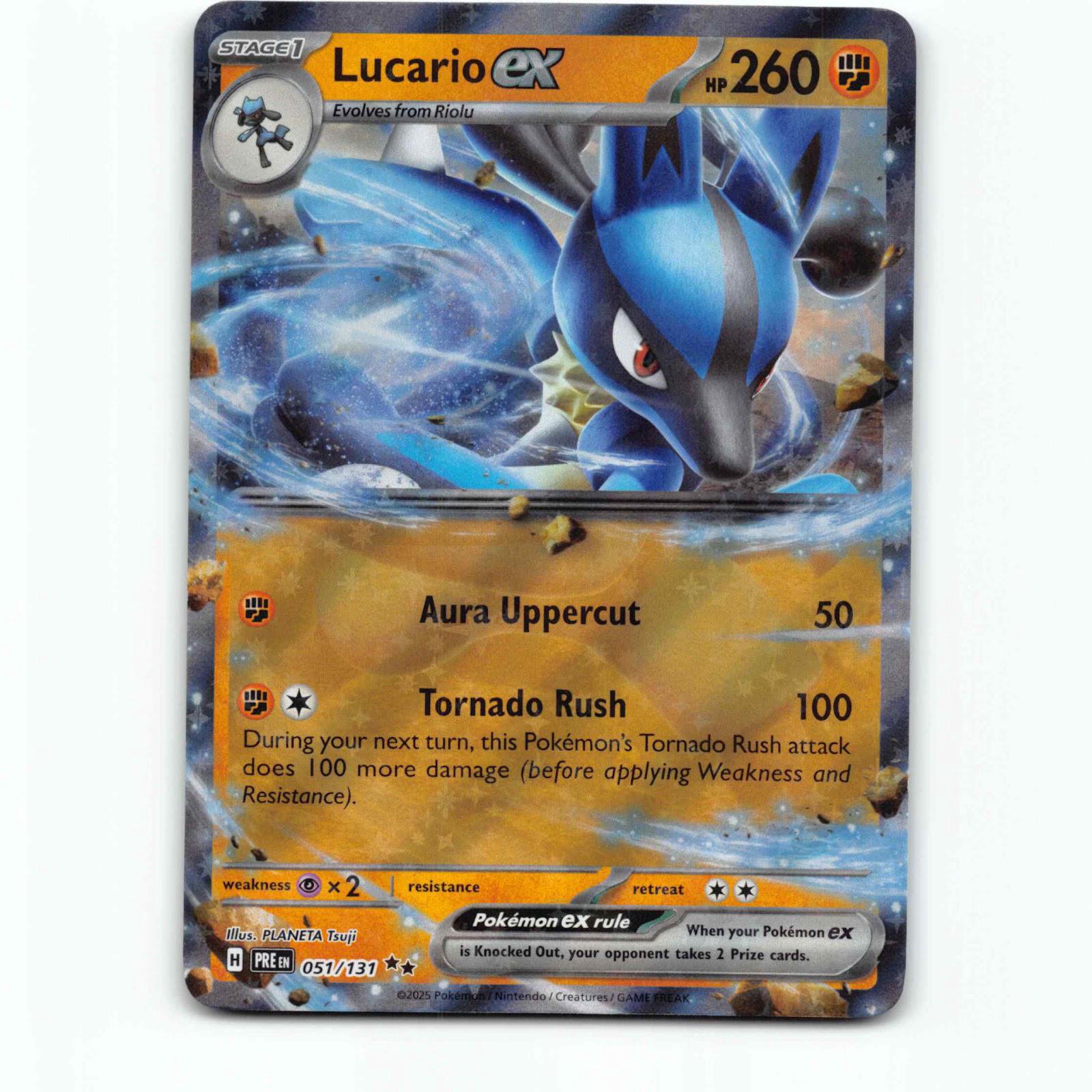 Lucario ex 51 Double Rare Pokémon PRE EN 051/131 Prismatic Evolutions