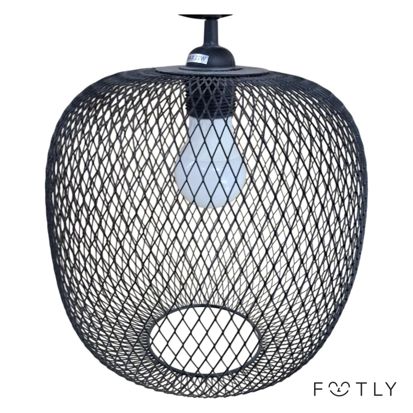 IKEA Skurup T1740 Taklampa Svart Metall Industriell Lampa Hänglampa Modern