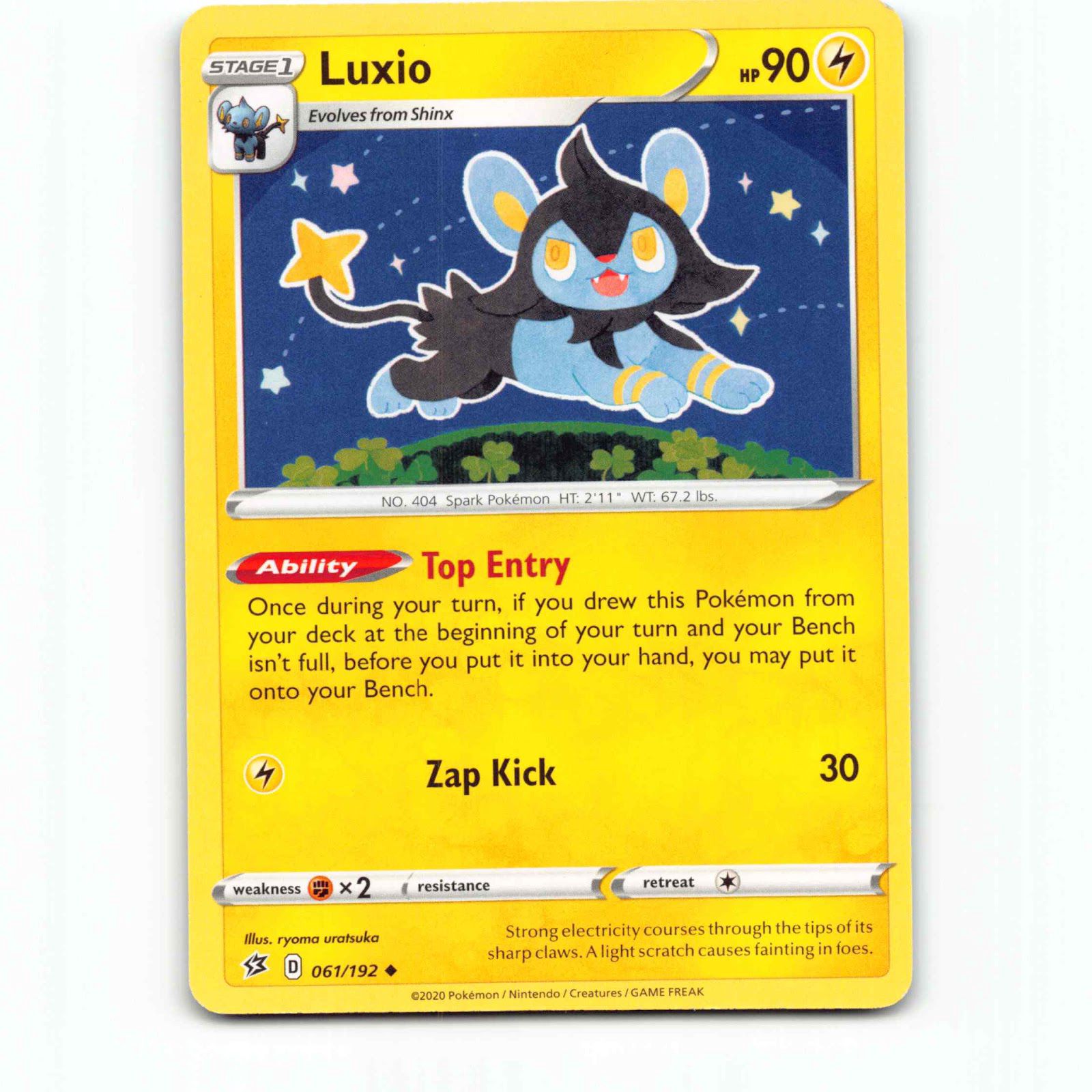 Luxio 61 Pokémon RCL EN 061/192 Rebel Clash Pokemon Kort Sword & Shield