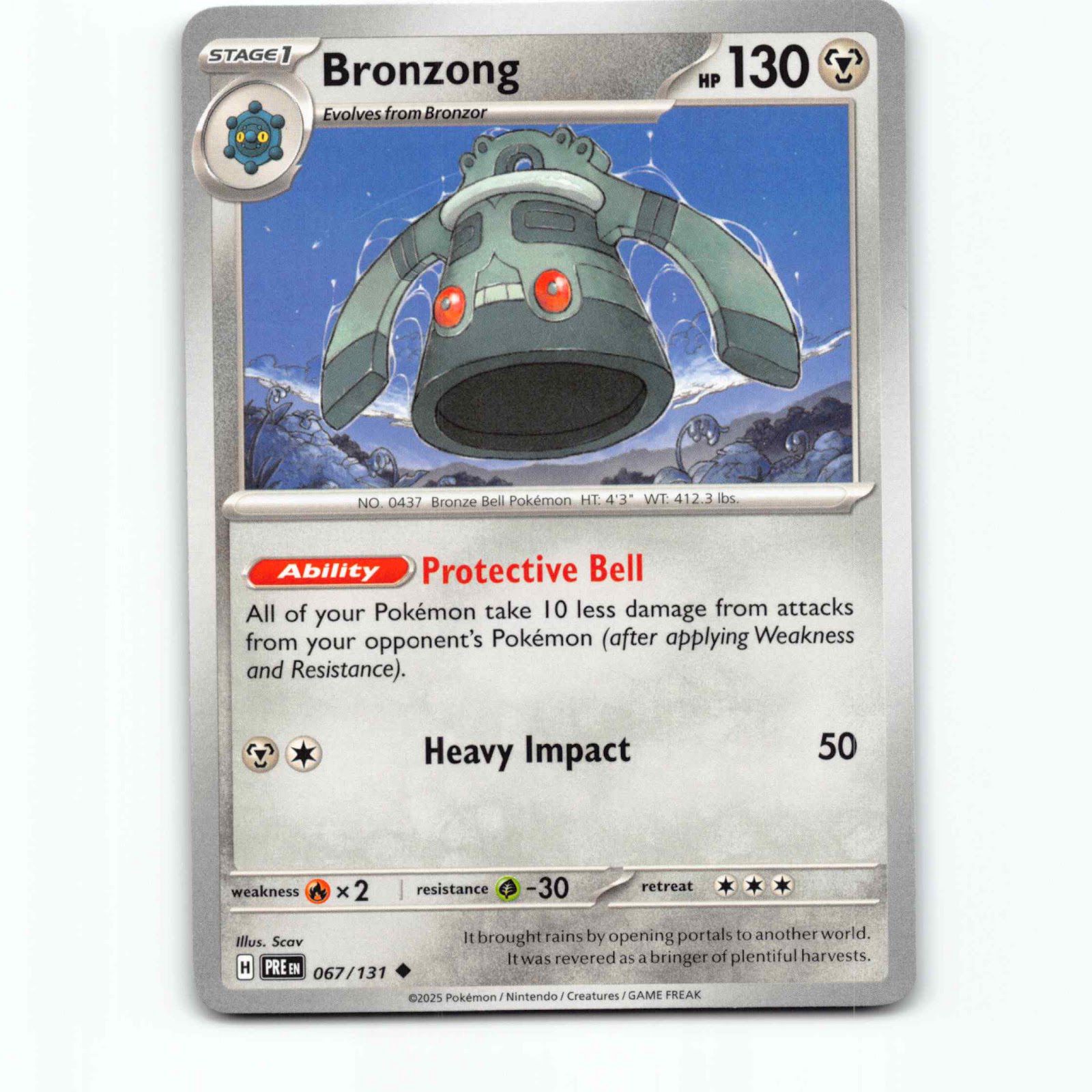 Bronzong 067/131 Pokémon PRE EN Prismatic Evolutions Pokemon Kort Scarlet & Viol