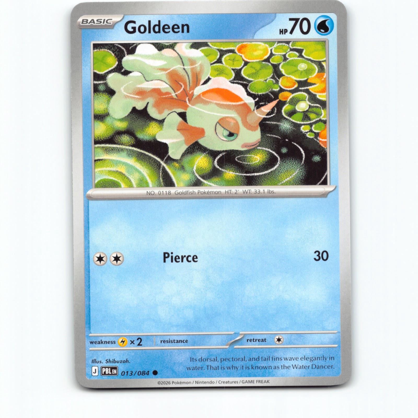 Goldeen 013/084 Pokémon PBL EN Pitch Black Pokemon Kort Mega Evolution