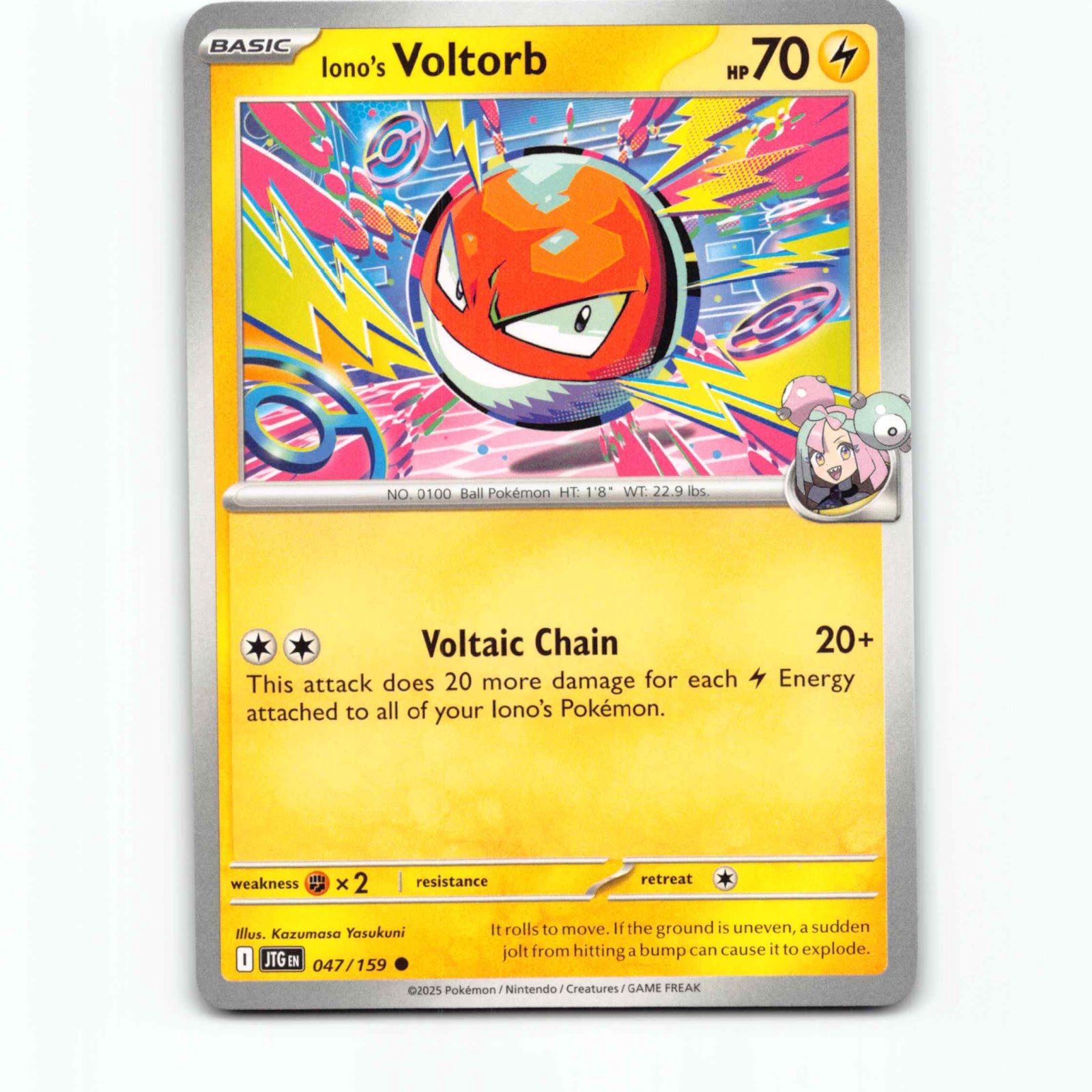 Iono's Voltorb 047/159 Pokémon JTG EN Journey Together Pokemon Kort Scarlet & Vi