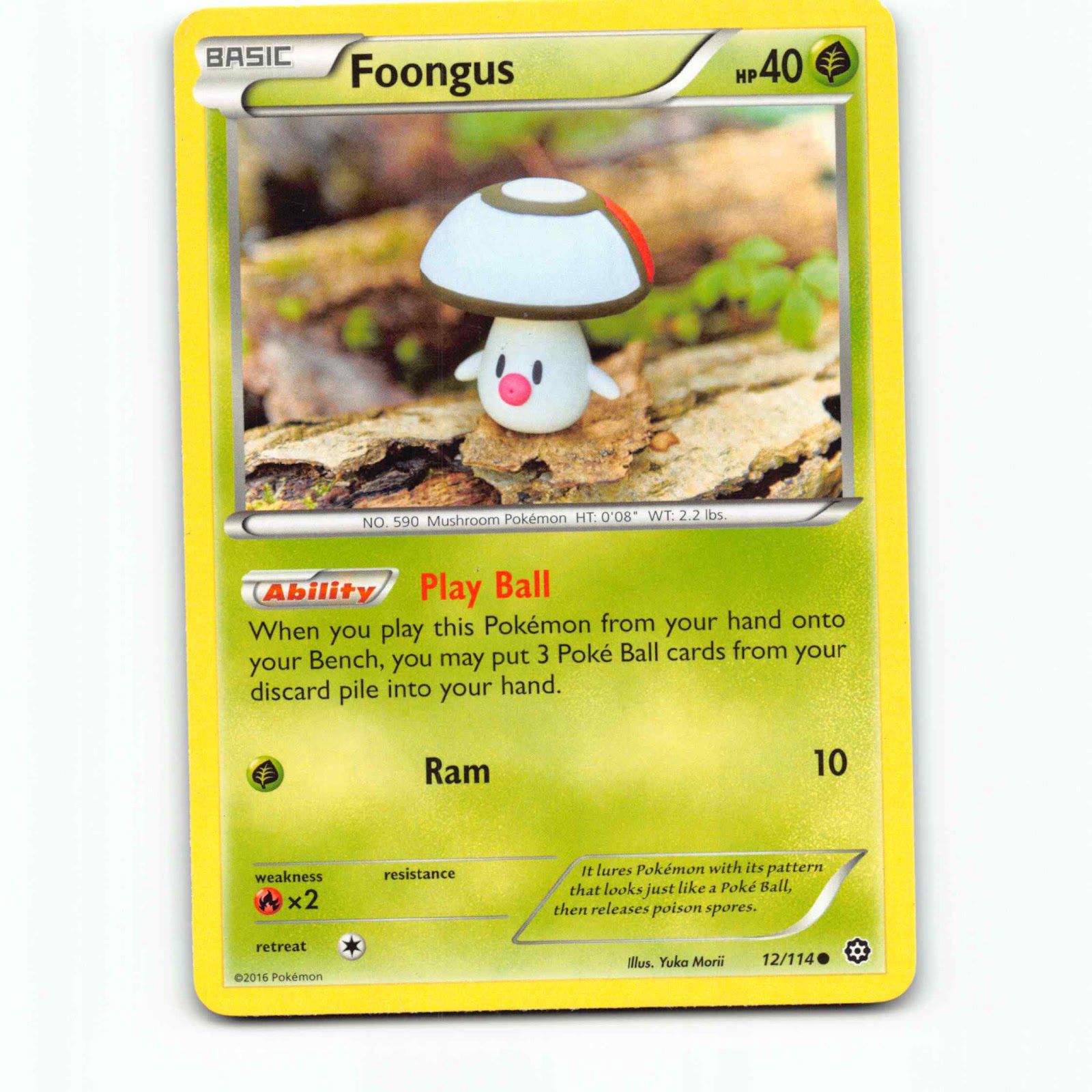 Foongus 12 Pokémon STS EN 012/114 Steam Siege Pokemon Kort XY-Era