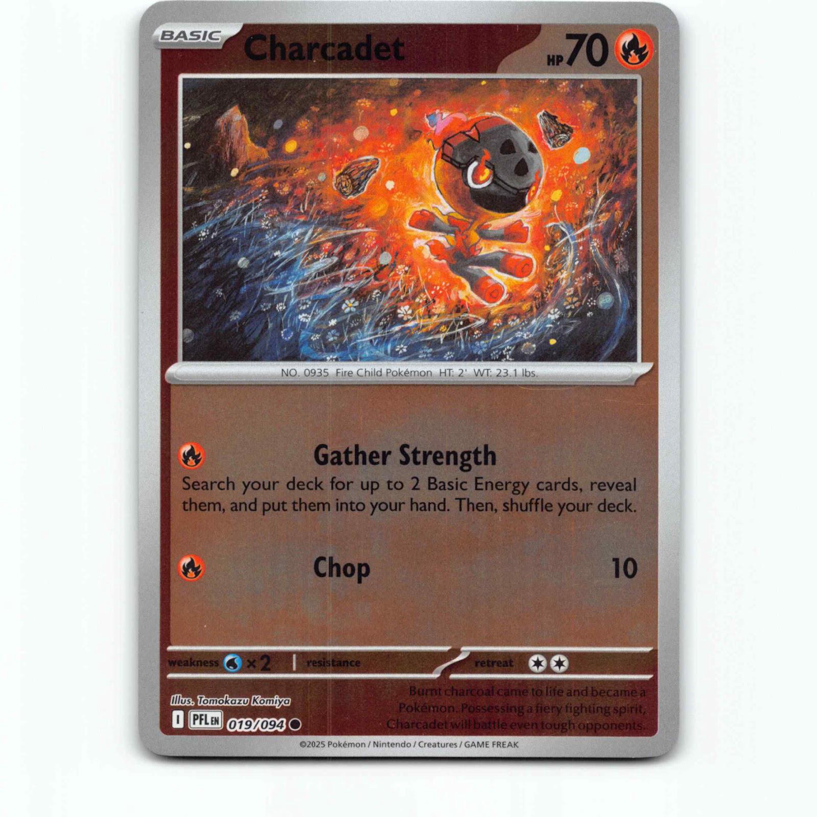 Charcadet 19 Reverse Holo Pokémon PFL EN 019/094 Phantasmal Flames Pokemon Kort