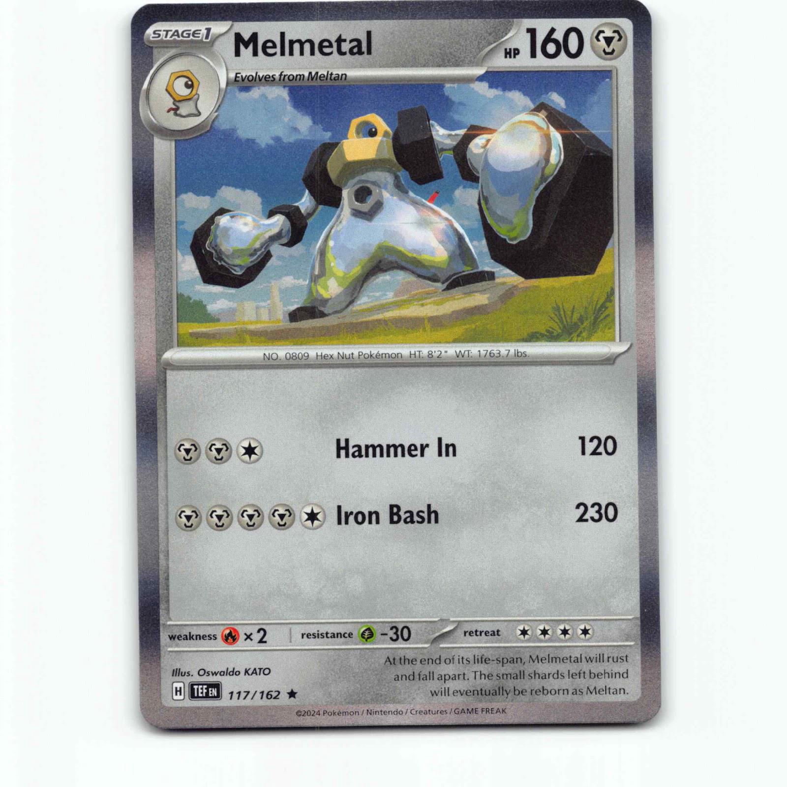 Melmetal 117 Holo Pokémon TEF EN 117/162 Temporal Forces Pokemon Kort
