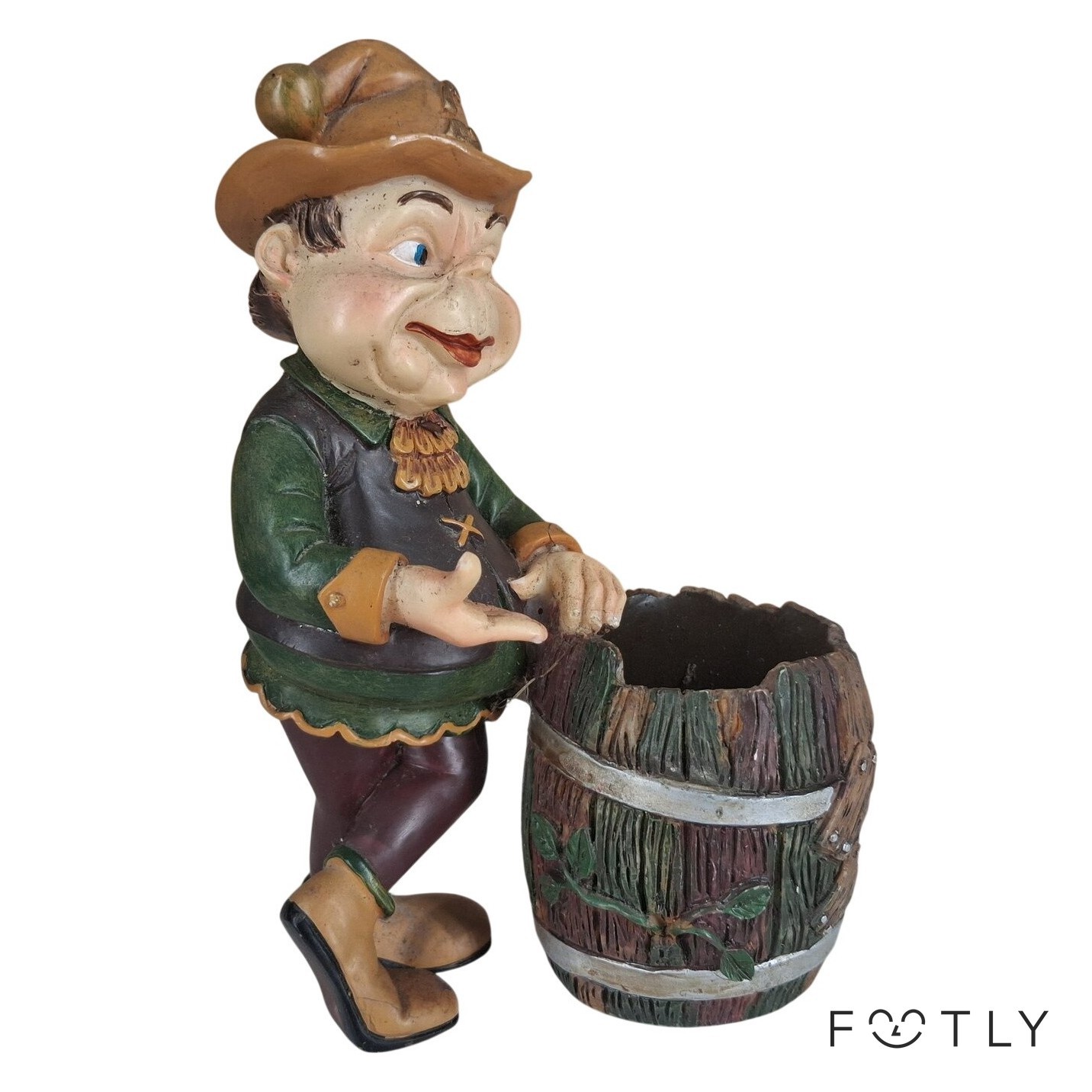 Leaf Products The Leaf Collection Figurin Tomte Kruka Vintage Holland Handgjord
