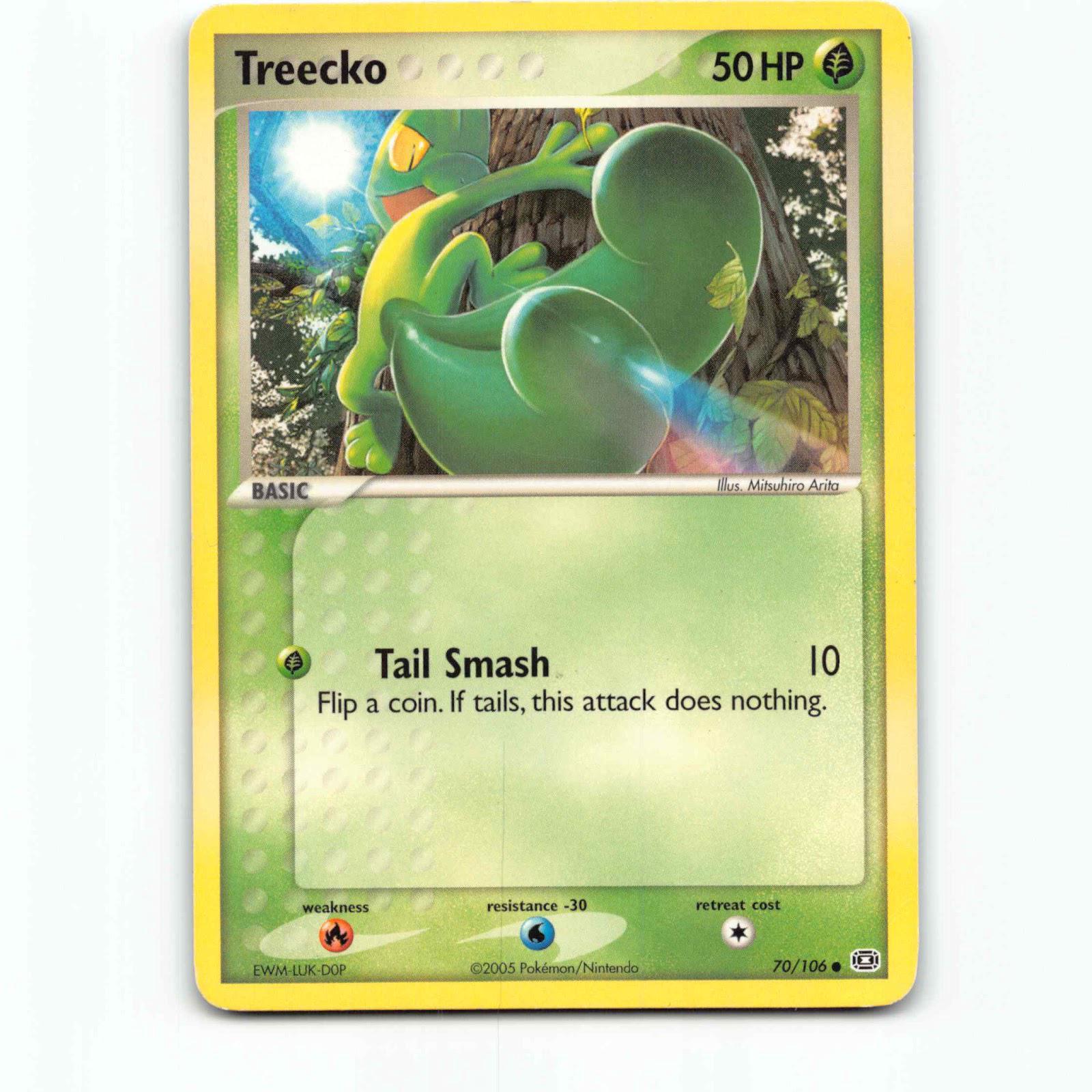 Treecko 70 Pokémon EM EN 70/106 EX Emerald Pokemon Kort EX-Era