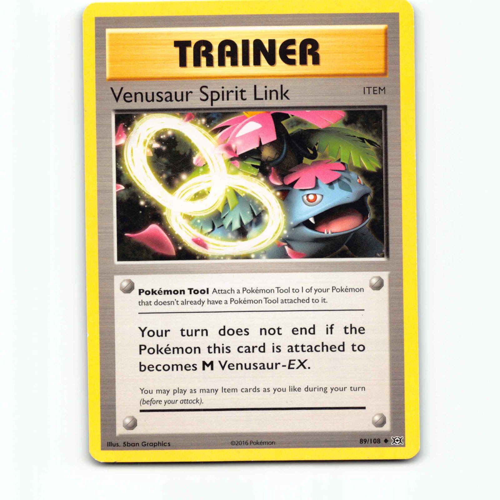 Venusaur Spirit Link 89 Pokémon EVO EN 89/108 Evolutions Pokemon Kort XY-Era