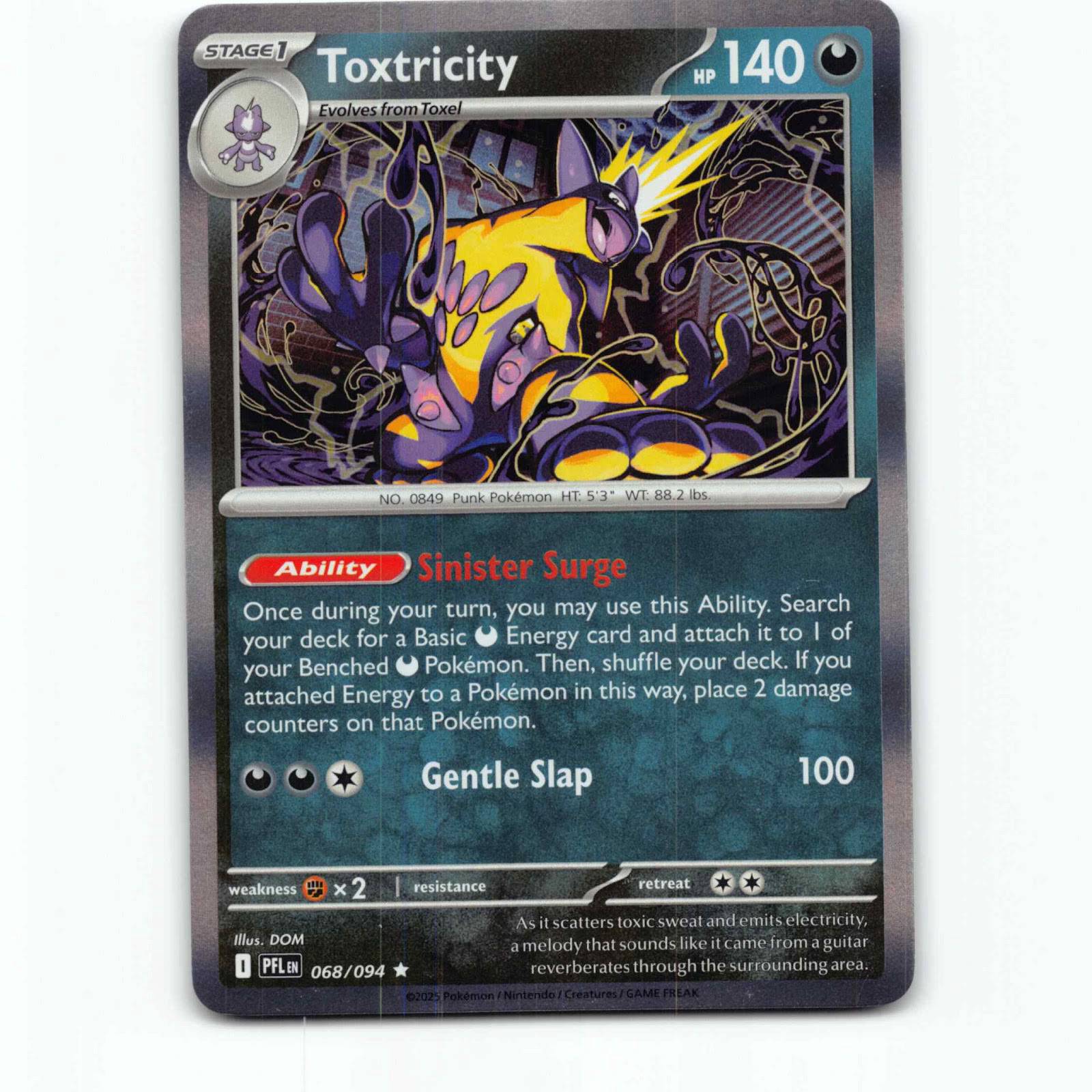 Toxtricity 68 Holo Pokémon PFL EN 068/094 Phantasmal Flames Pokemon Kort