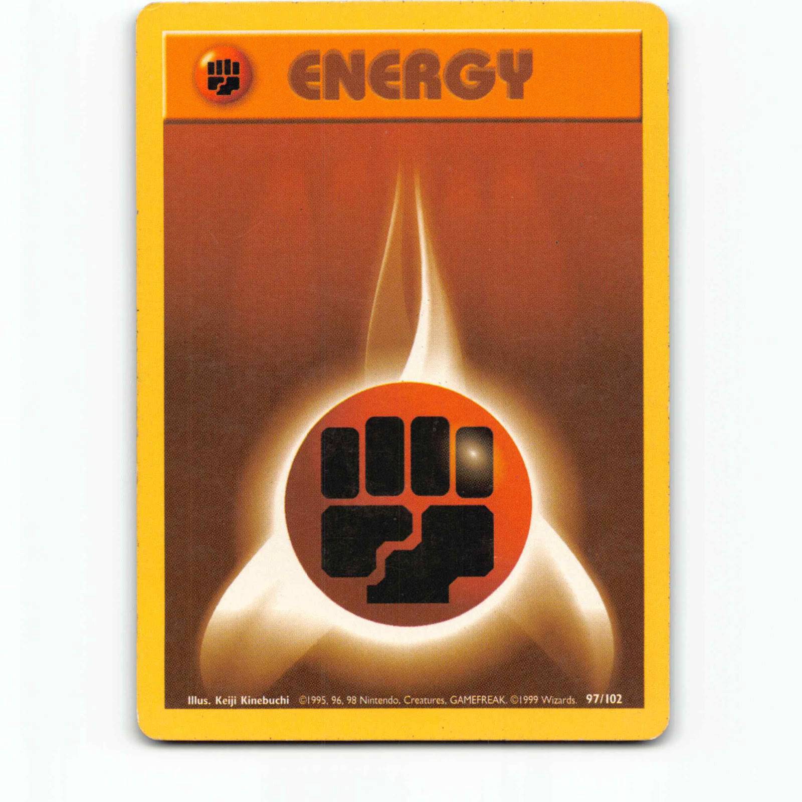 Fighting Energy 97 Pokémon BS EN 97/102 Base Set Pokemon Kort