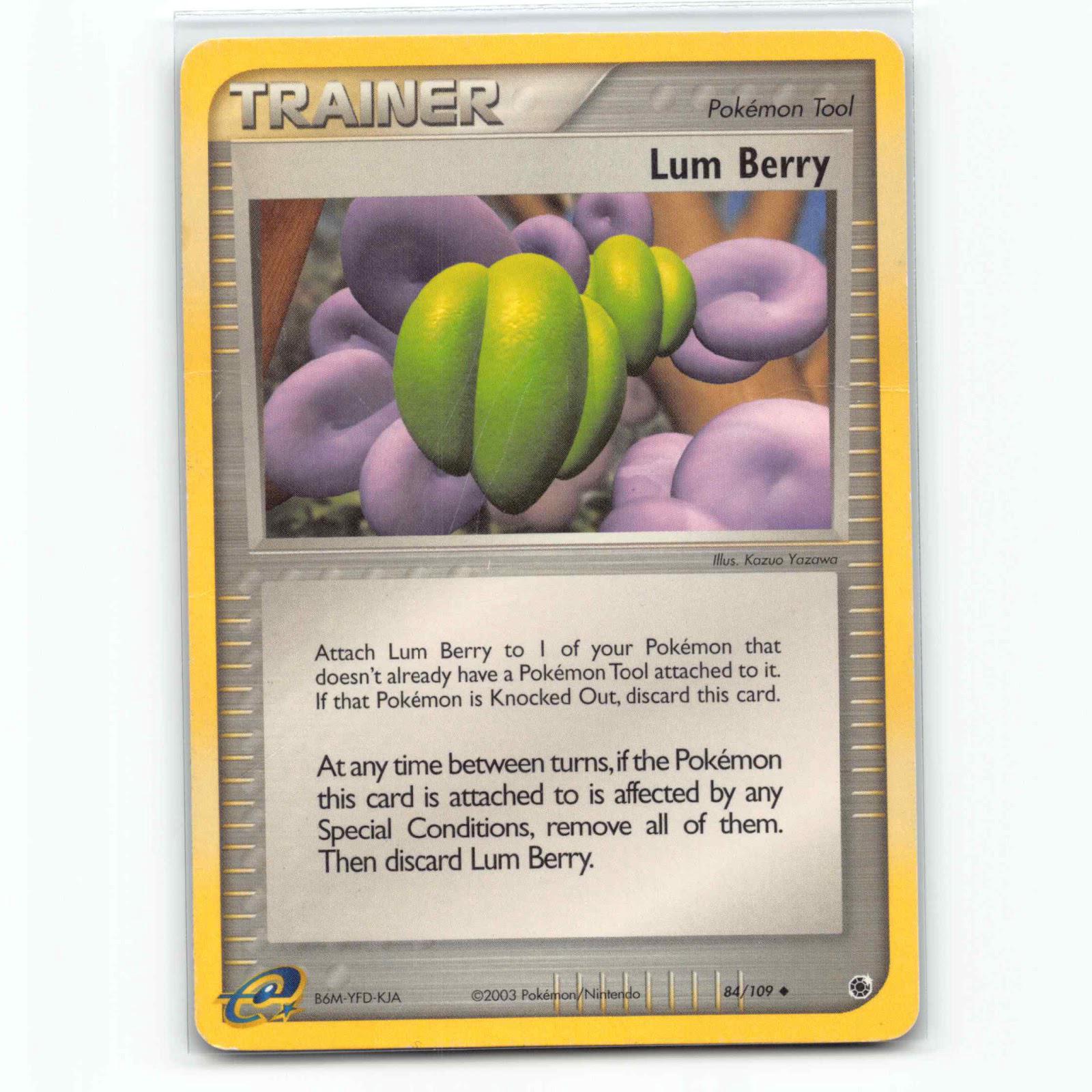 Lum Berry 84 Pokémon RS EN 084/109 Ruby & Sapphire Pokemon Kort EX-Era