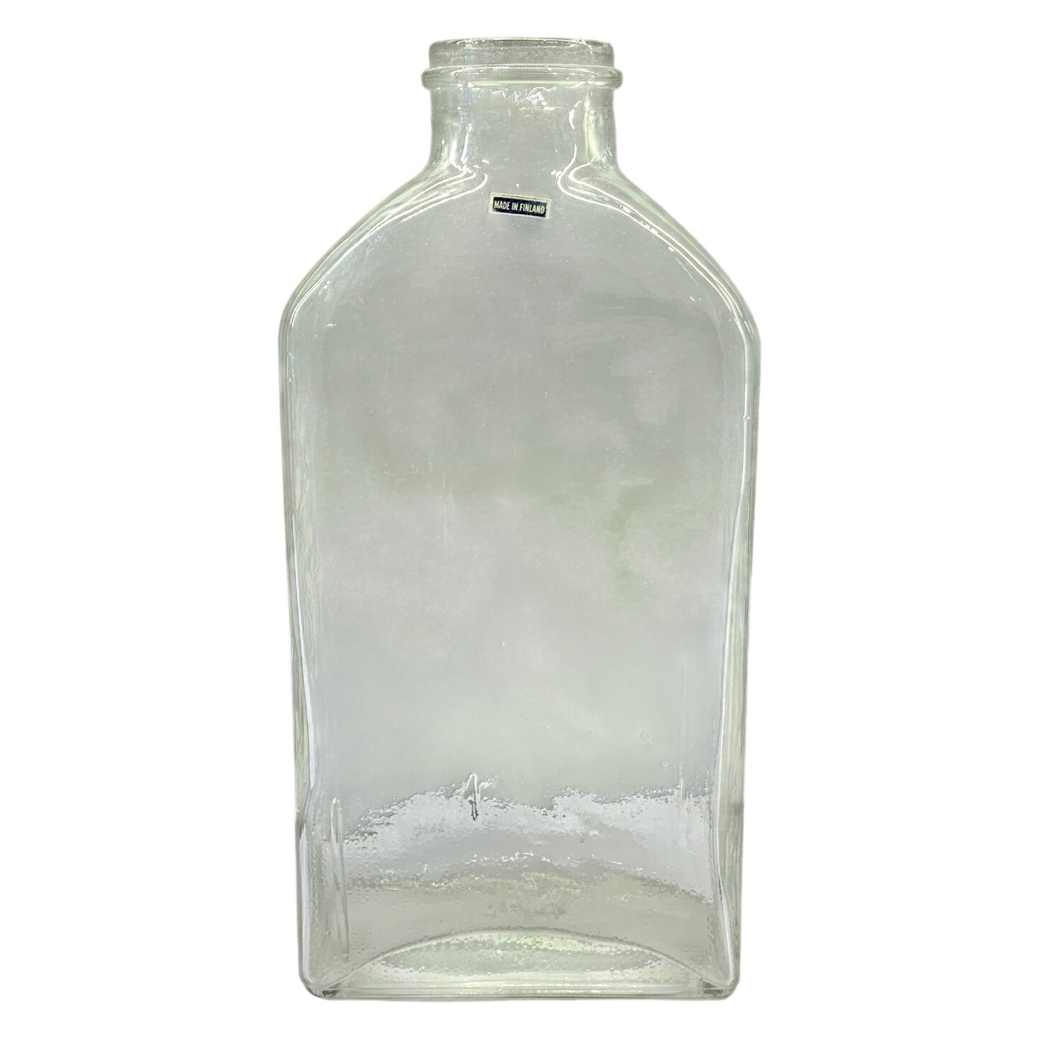Flaska Vas Lankkupullo Helena Tynell Plank Bottle Clear Finland Riihimäen Lasi